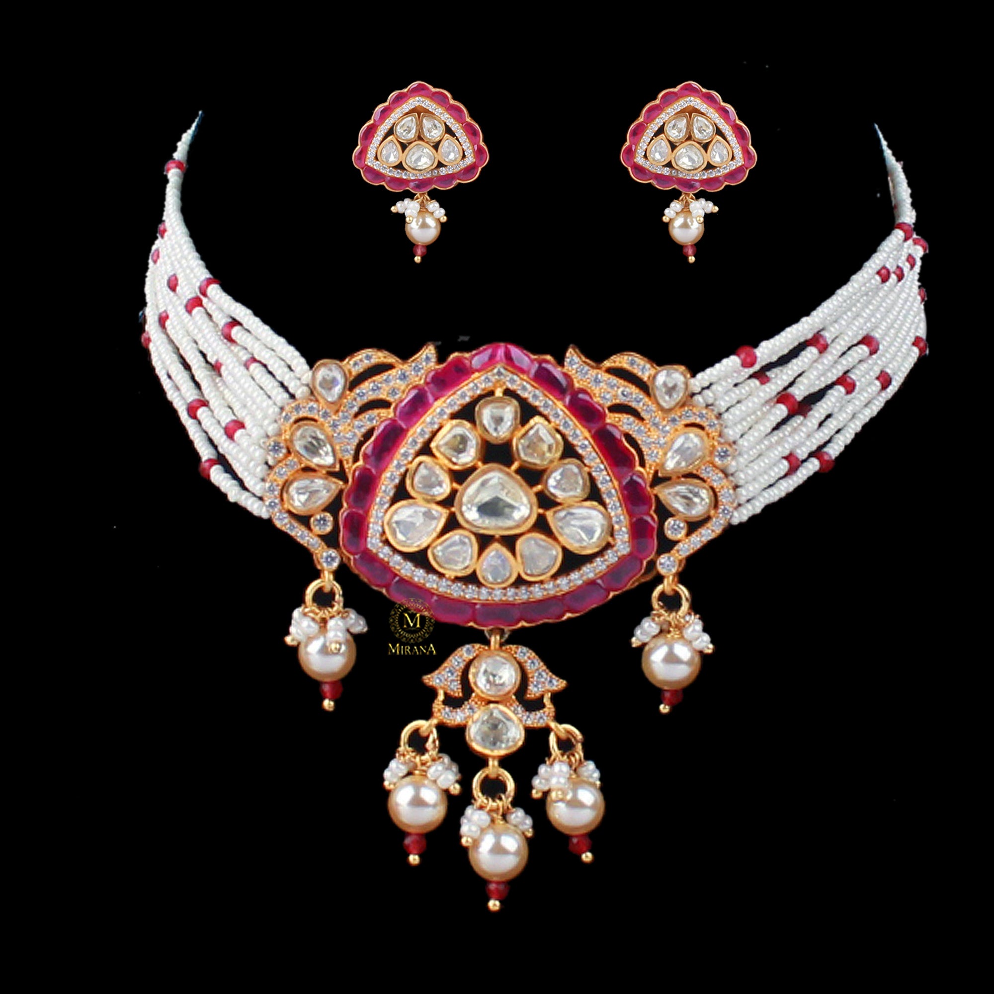 Mehak Moissanite Designer Choker Set