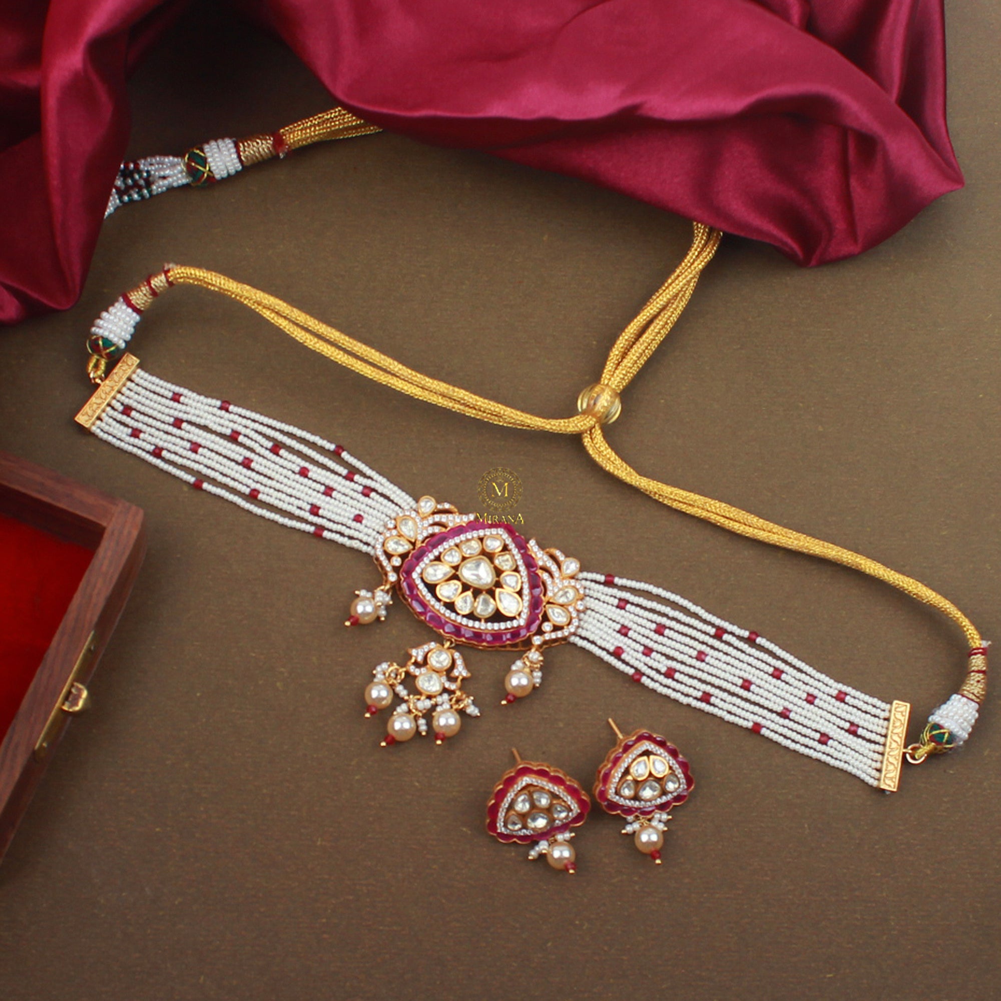 Mehak Moissanite Designer Choker Set