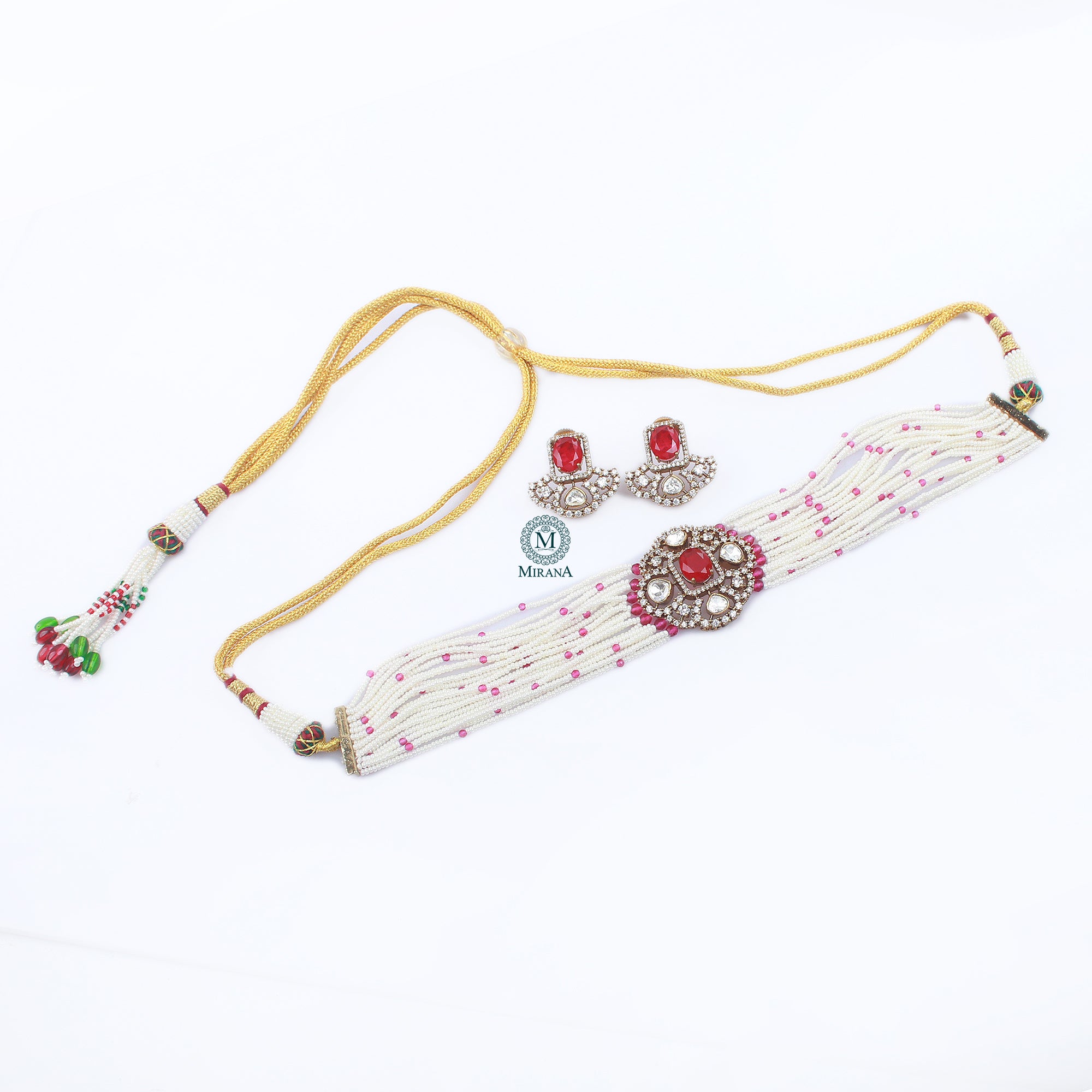 Reesha Ruby Polki Choker Set