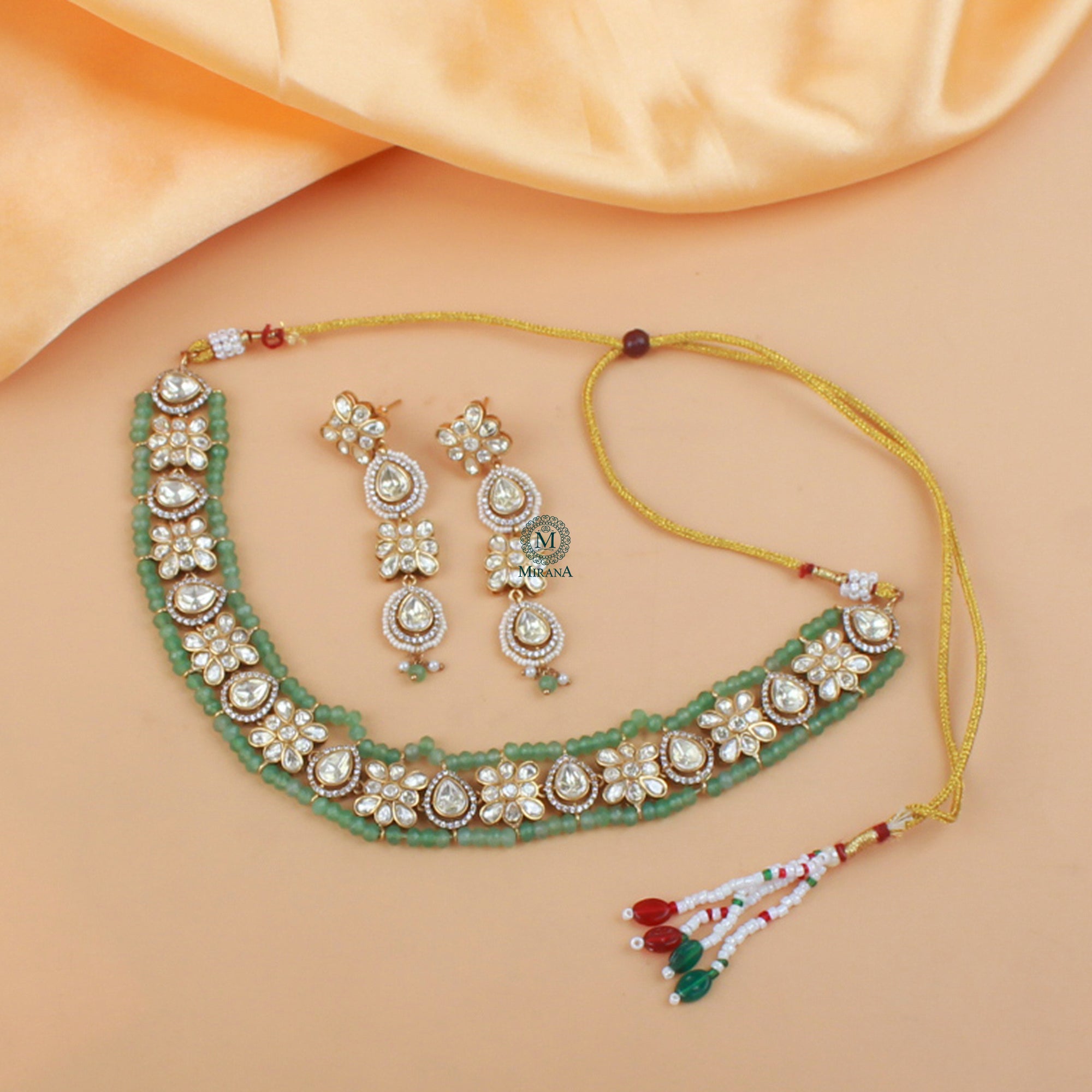 Dhanyasri Moissanite Designer Choker Set