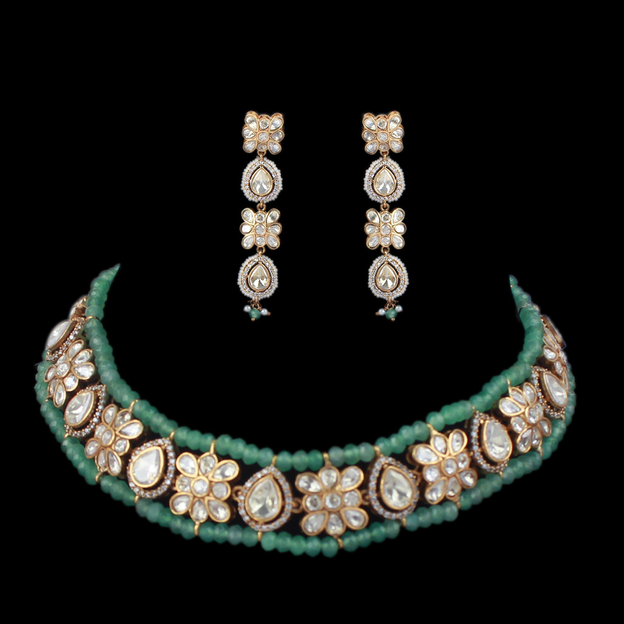 Dhanyasri Moissanite Designer Choker Set