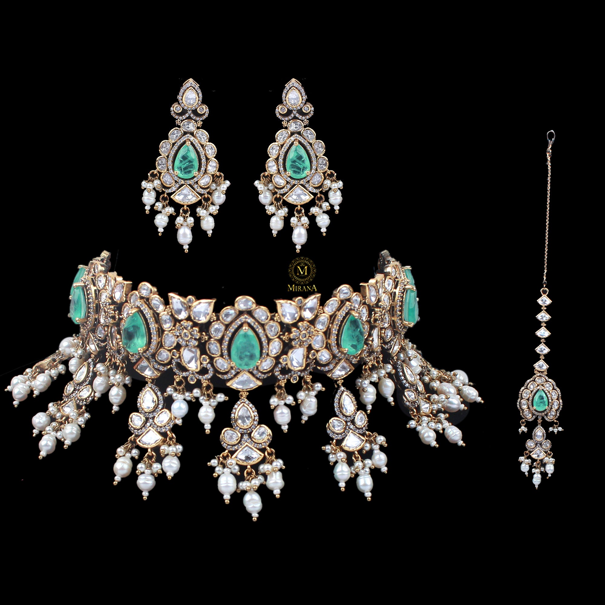 Hinaya Polki Bridal Choker Set