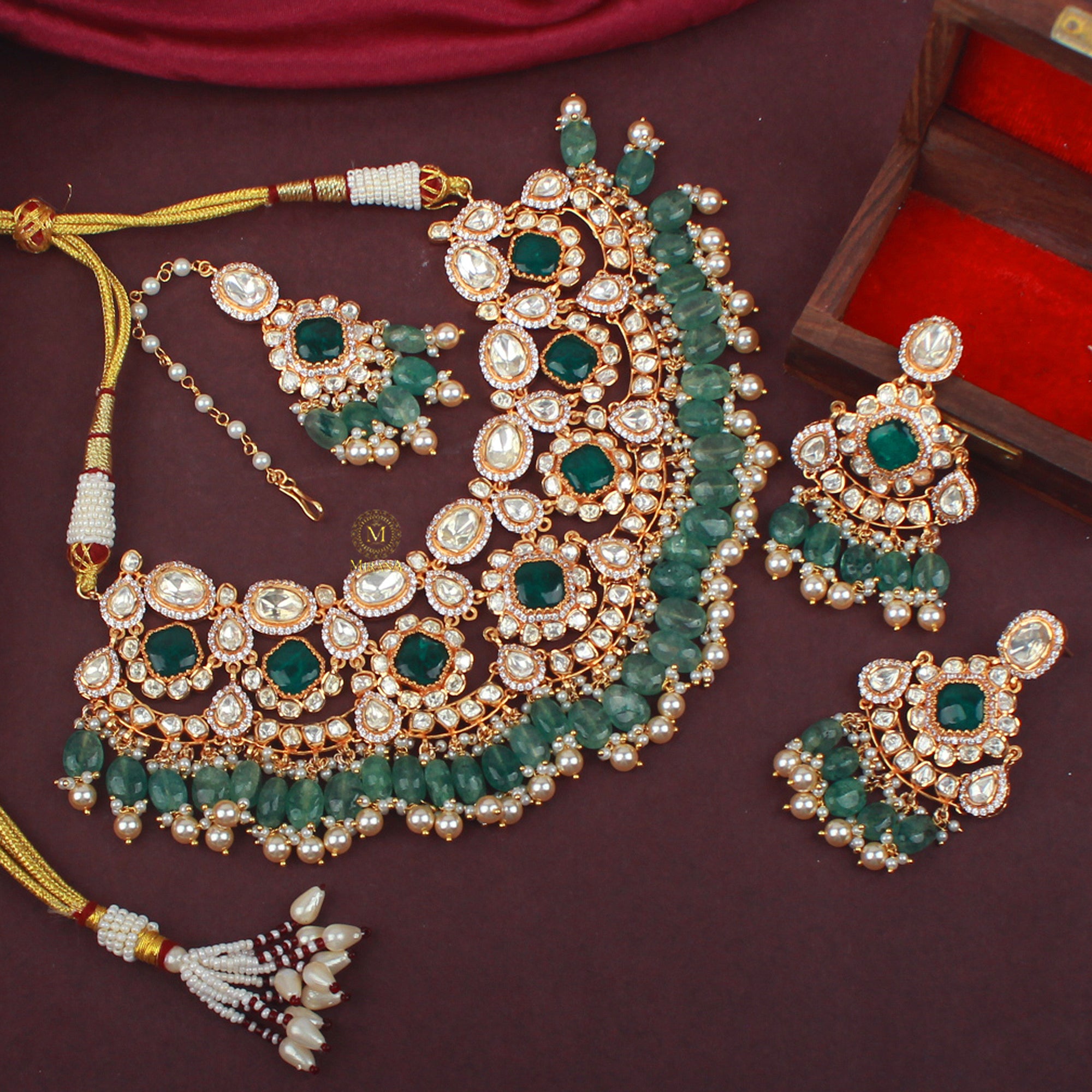 Siyashree Moissanite Bridal Choker Set