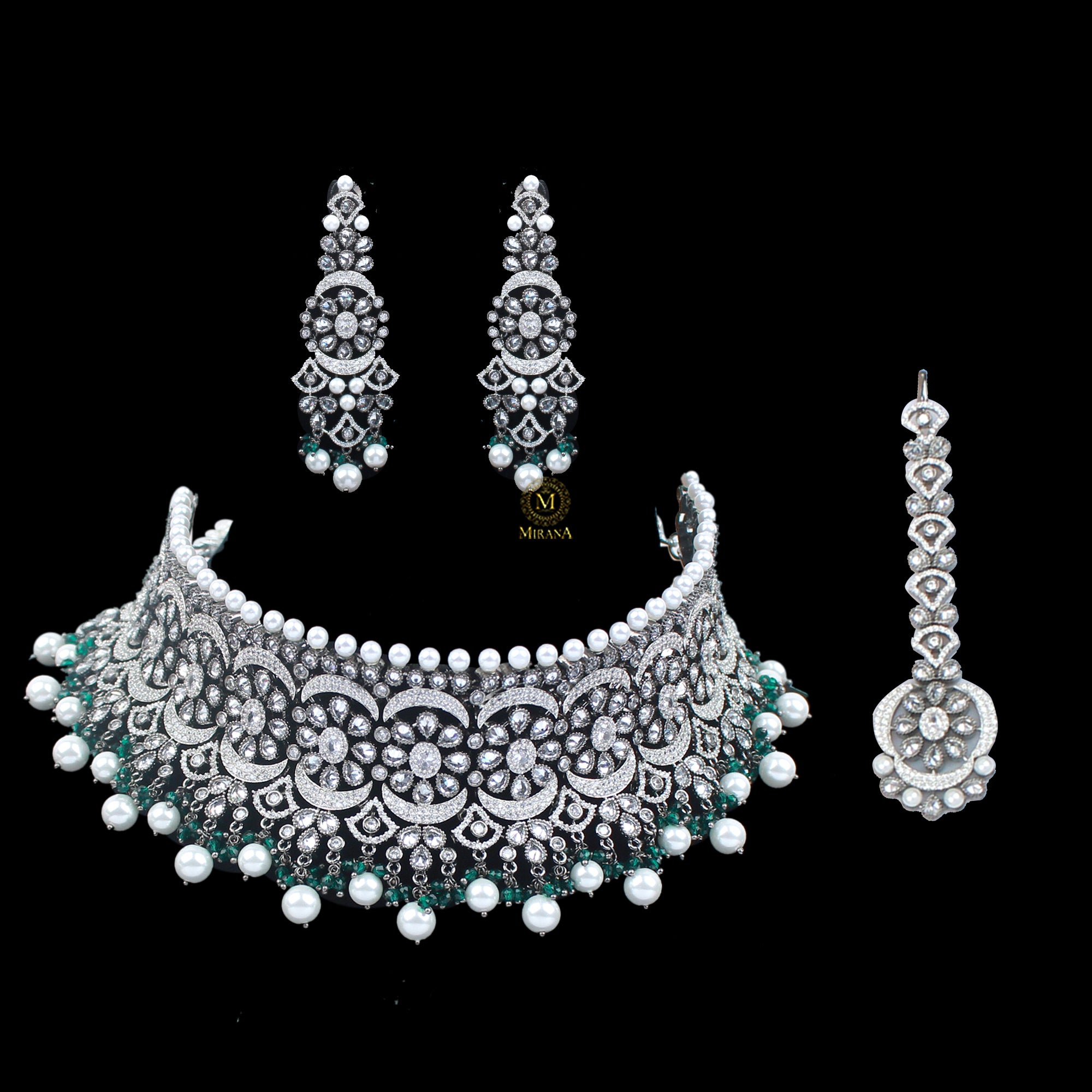 Nia CZ Designer Choker Set