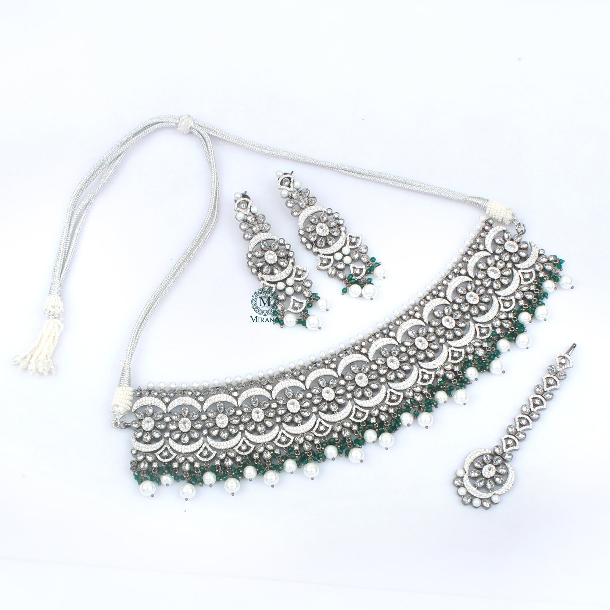 Nia CZ Designer Choker Set