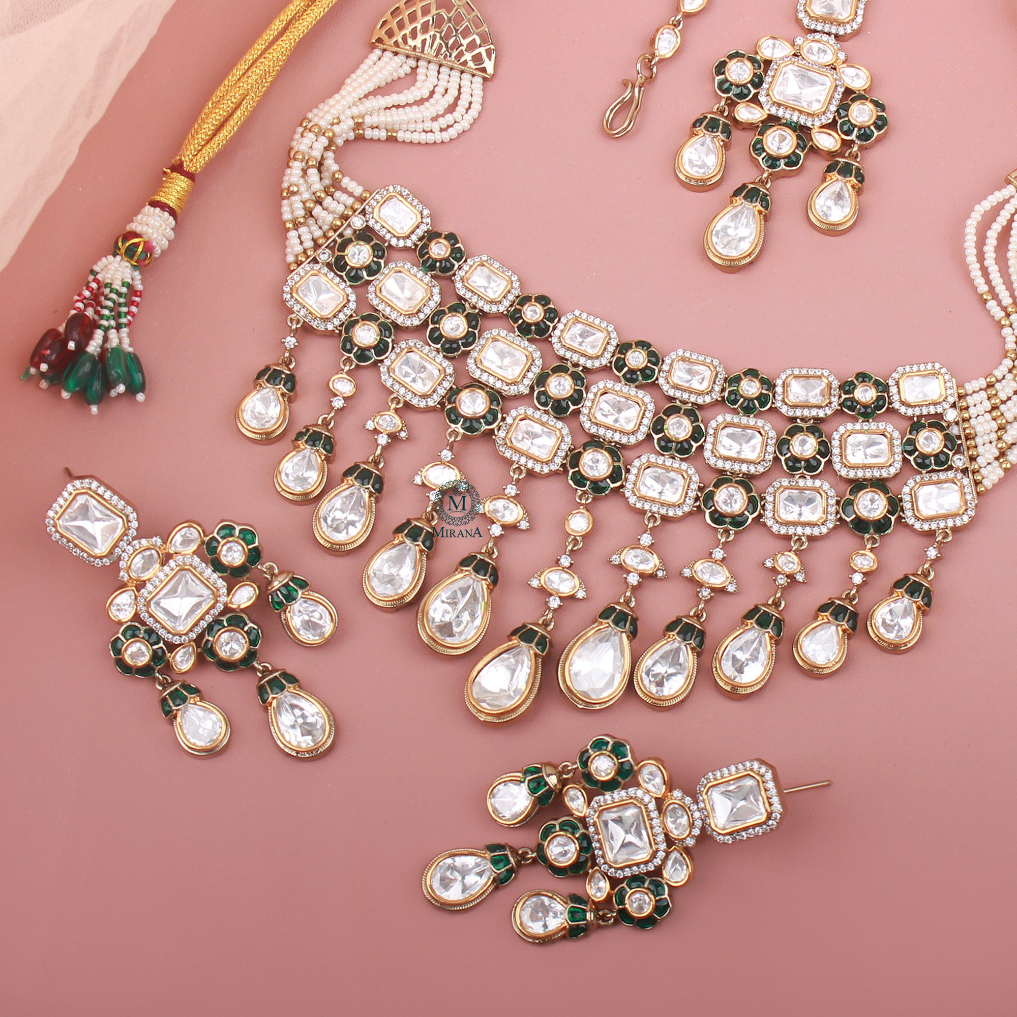 Yashi Polki Designer Choker Set