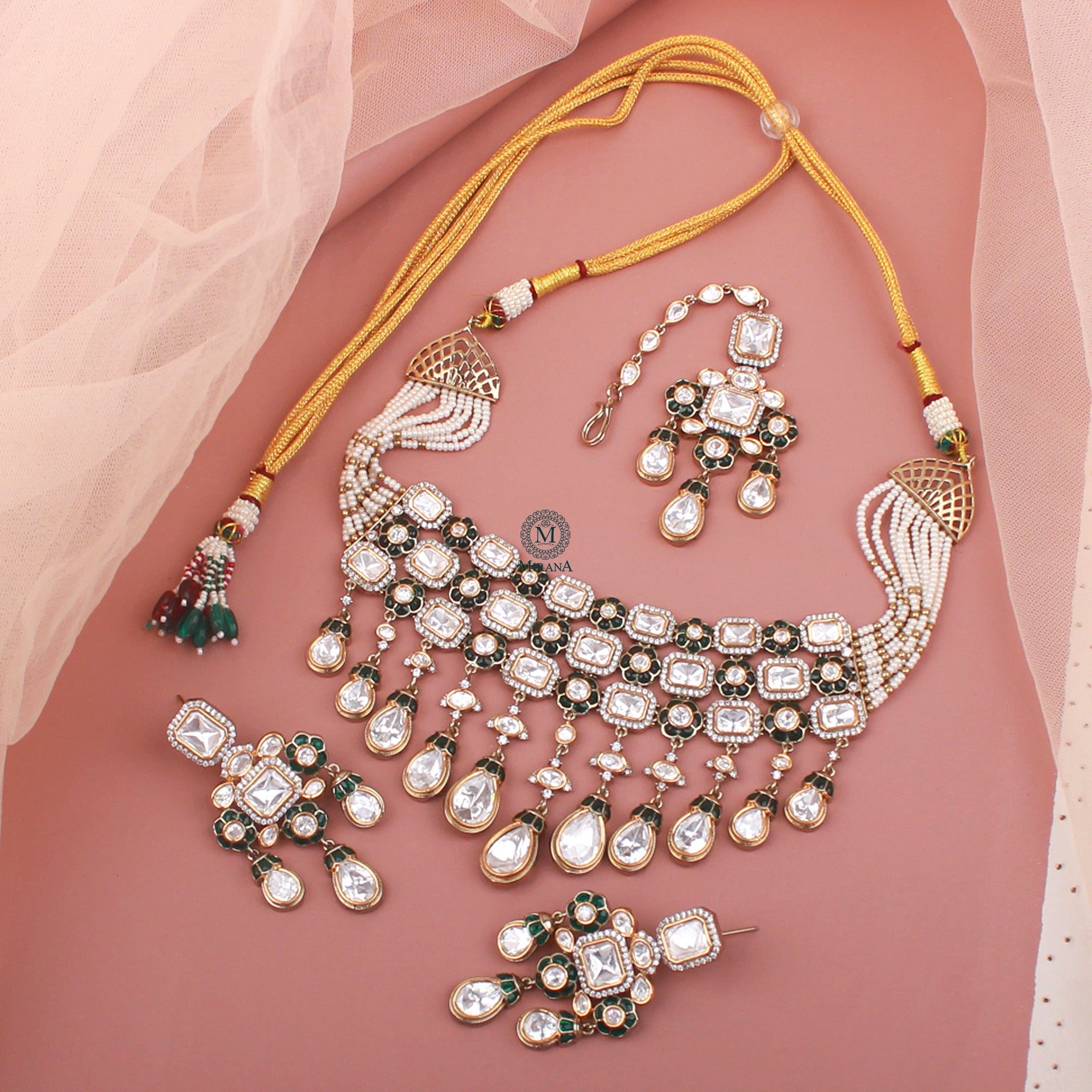 Yashi Polki Designer Choker Set