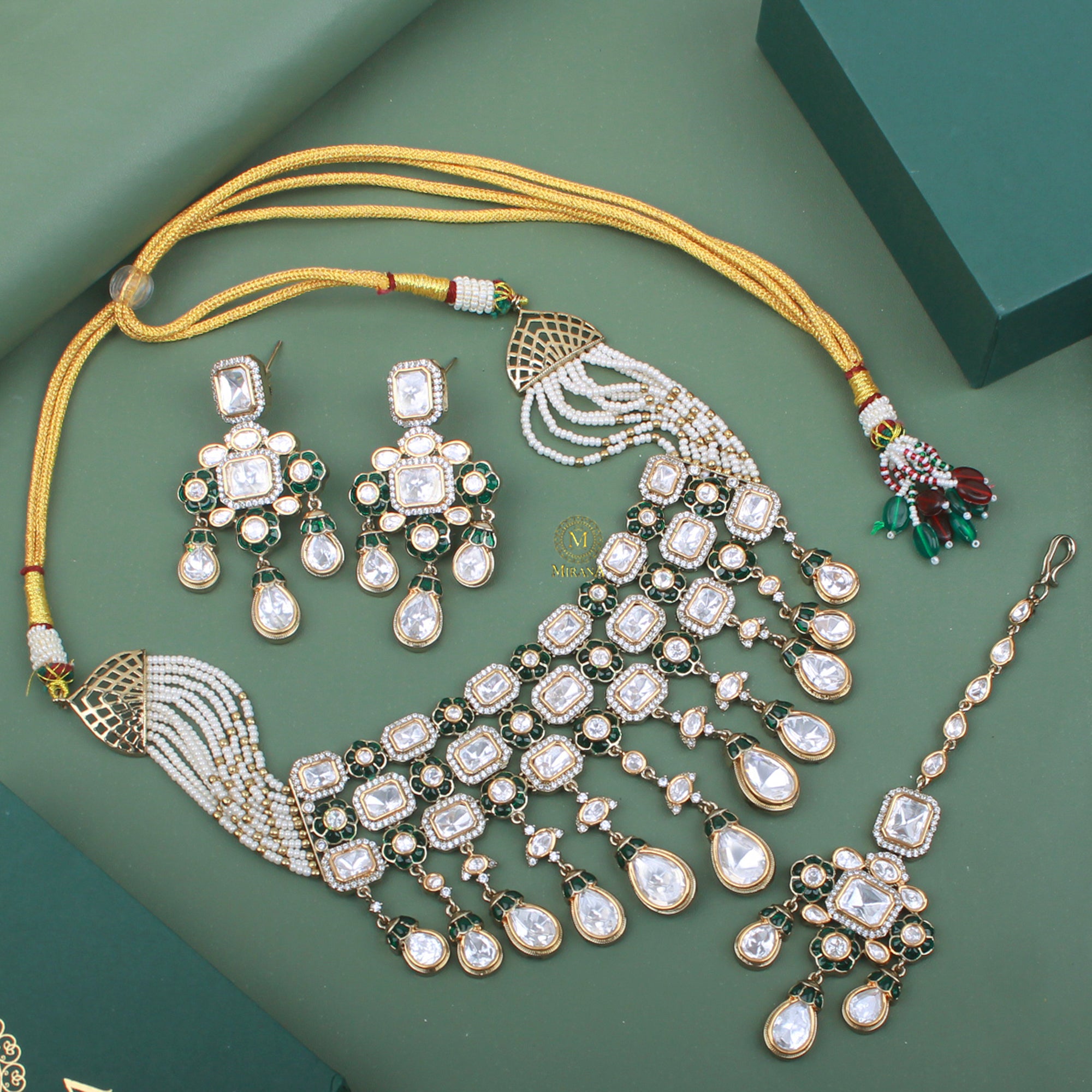 Yashi Polki Designer Choker Set