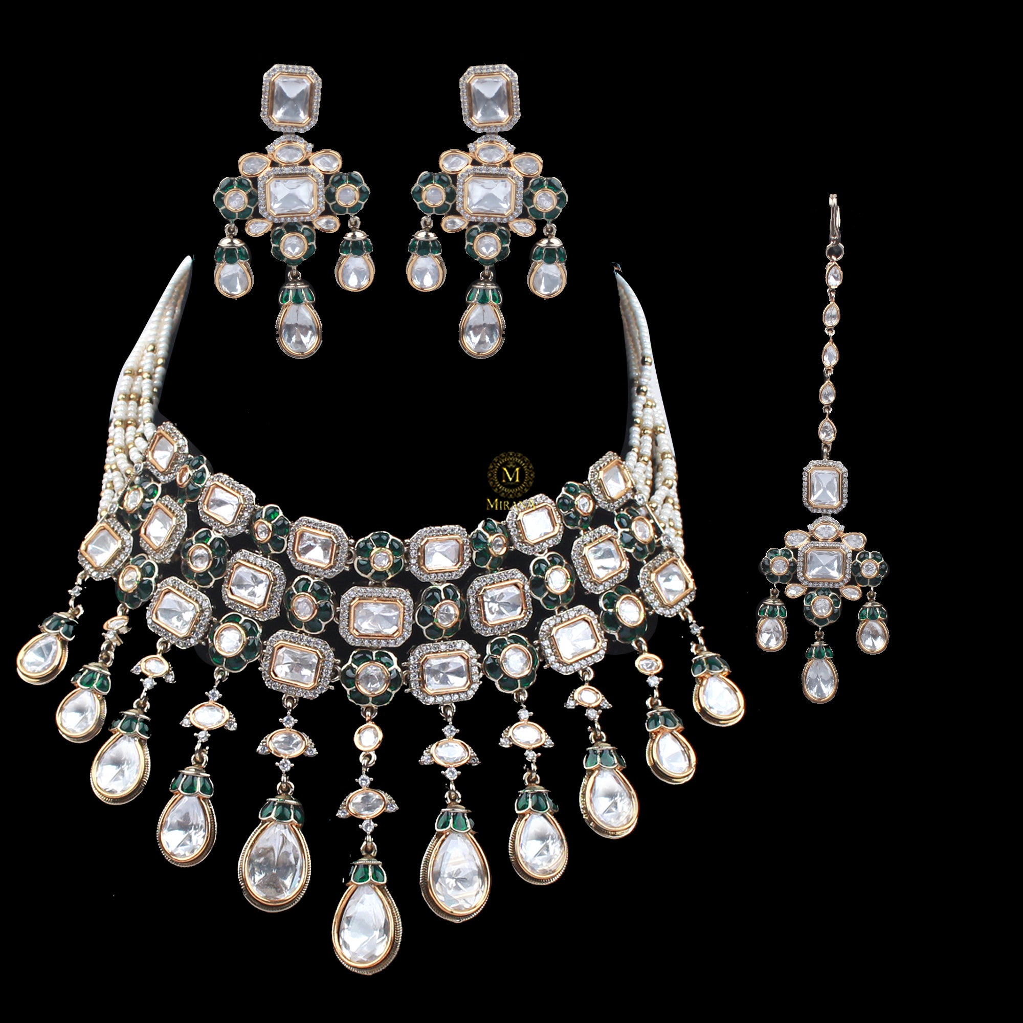 Yashi Polki Designer Choker Set