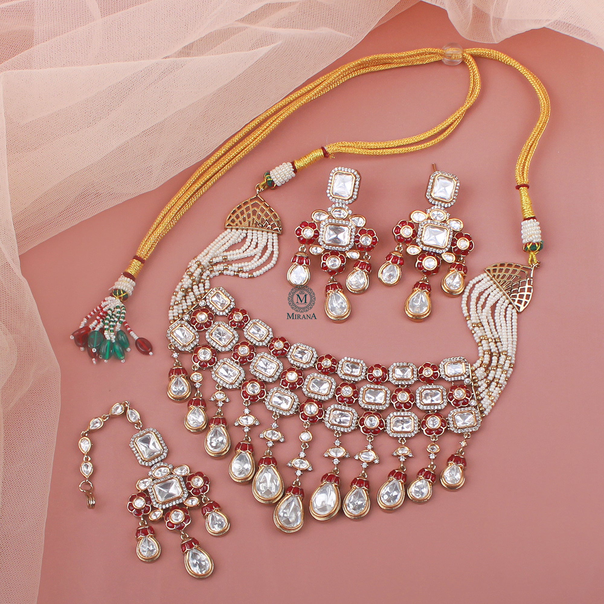 Yashi Polki Designer Choker Set