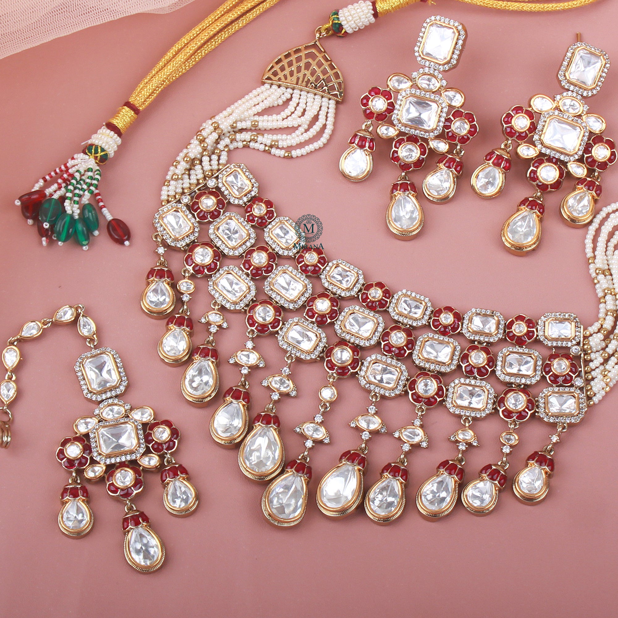 Yashi Polki Designer Choker Set