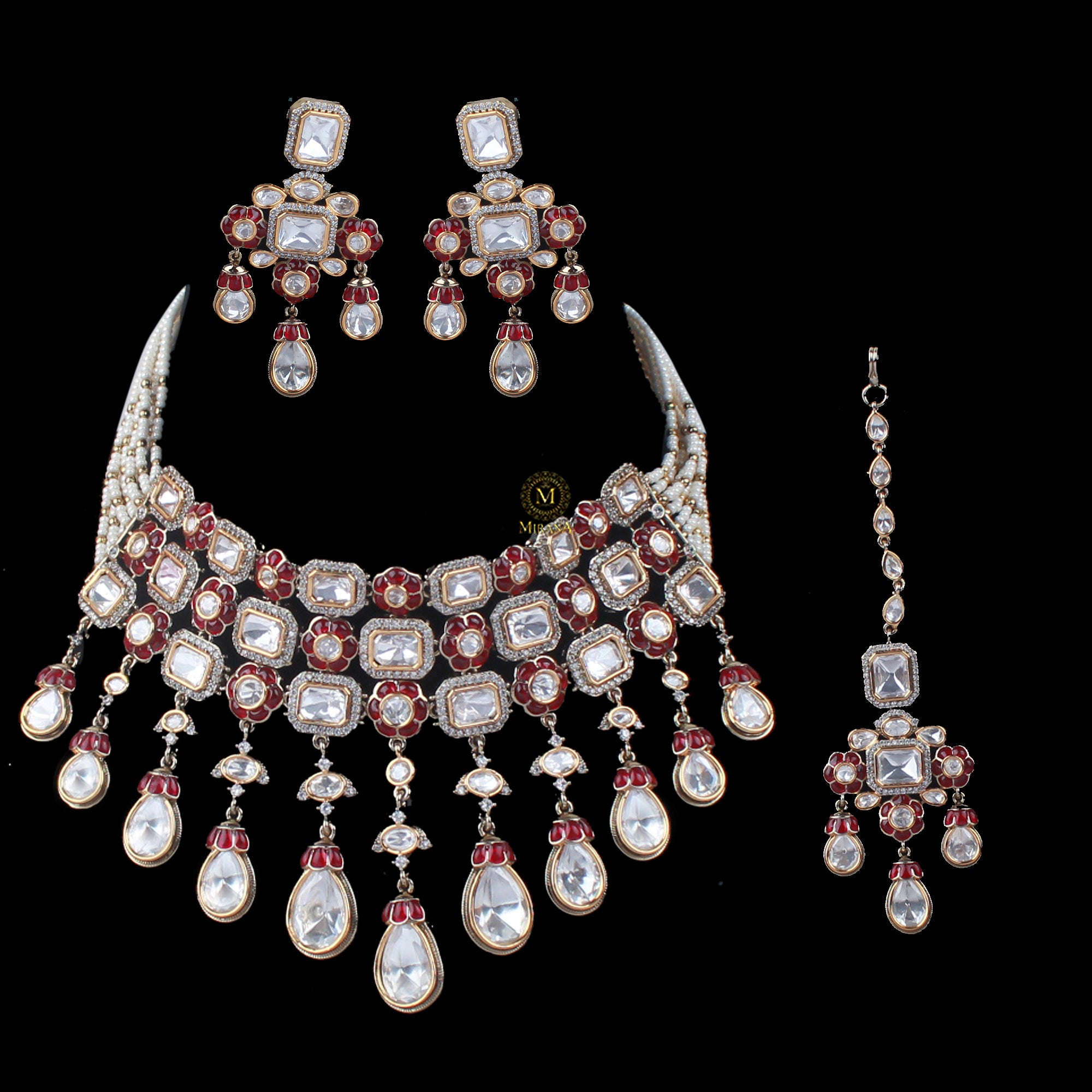 Yashi Polki Designer Choker Set