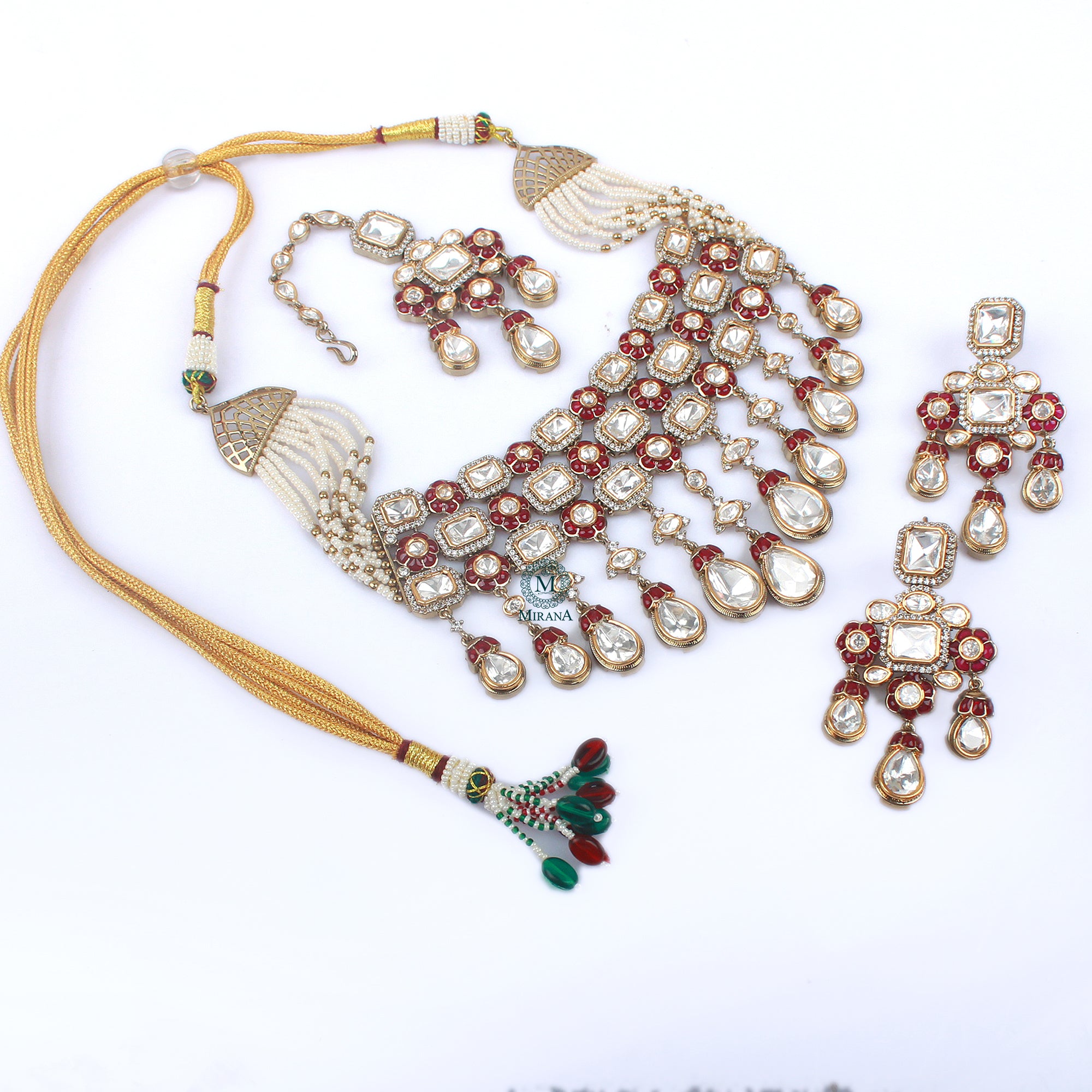 Yashi Polki Designer Choker Set