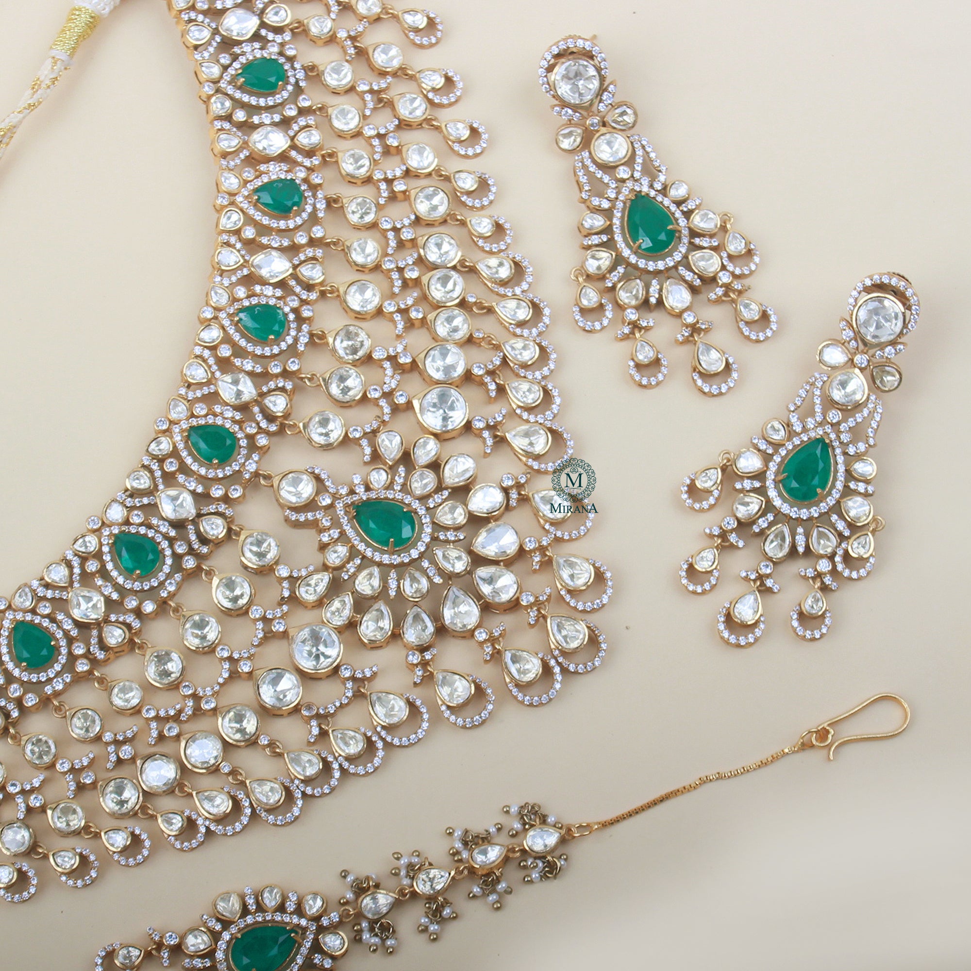 Saraswati Moissanite Bridal Choker Set