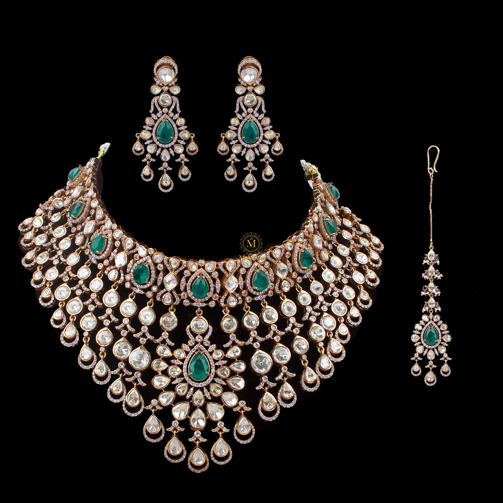Saraswati Moissanite Bridal Choker Set