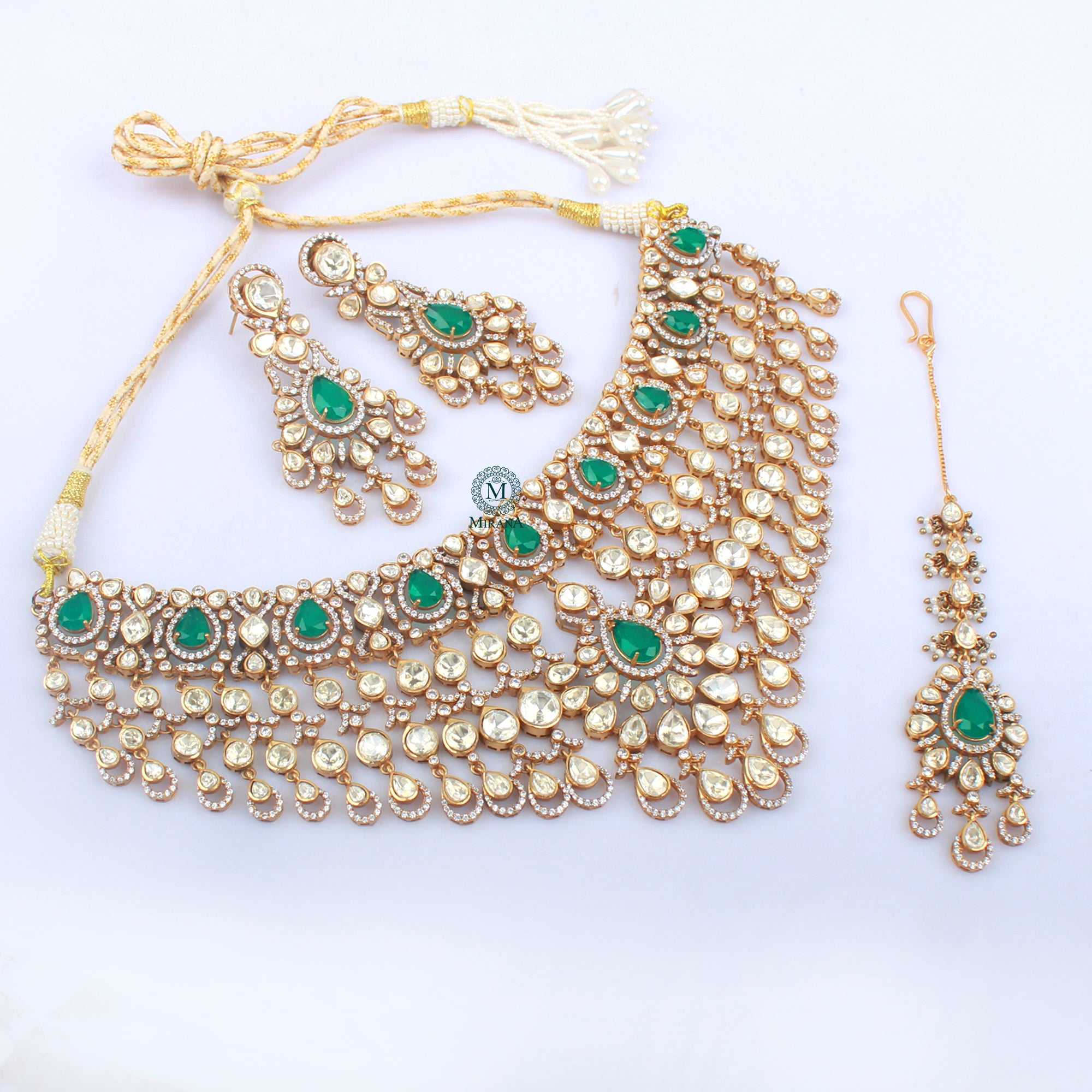 Saraswati Moissanite Bridal Choker Set