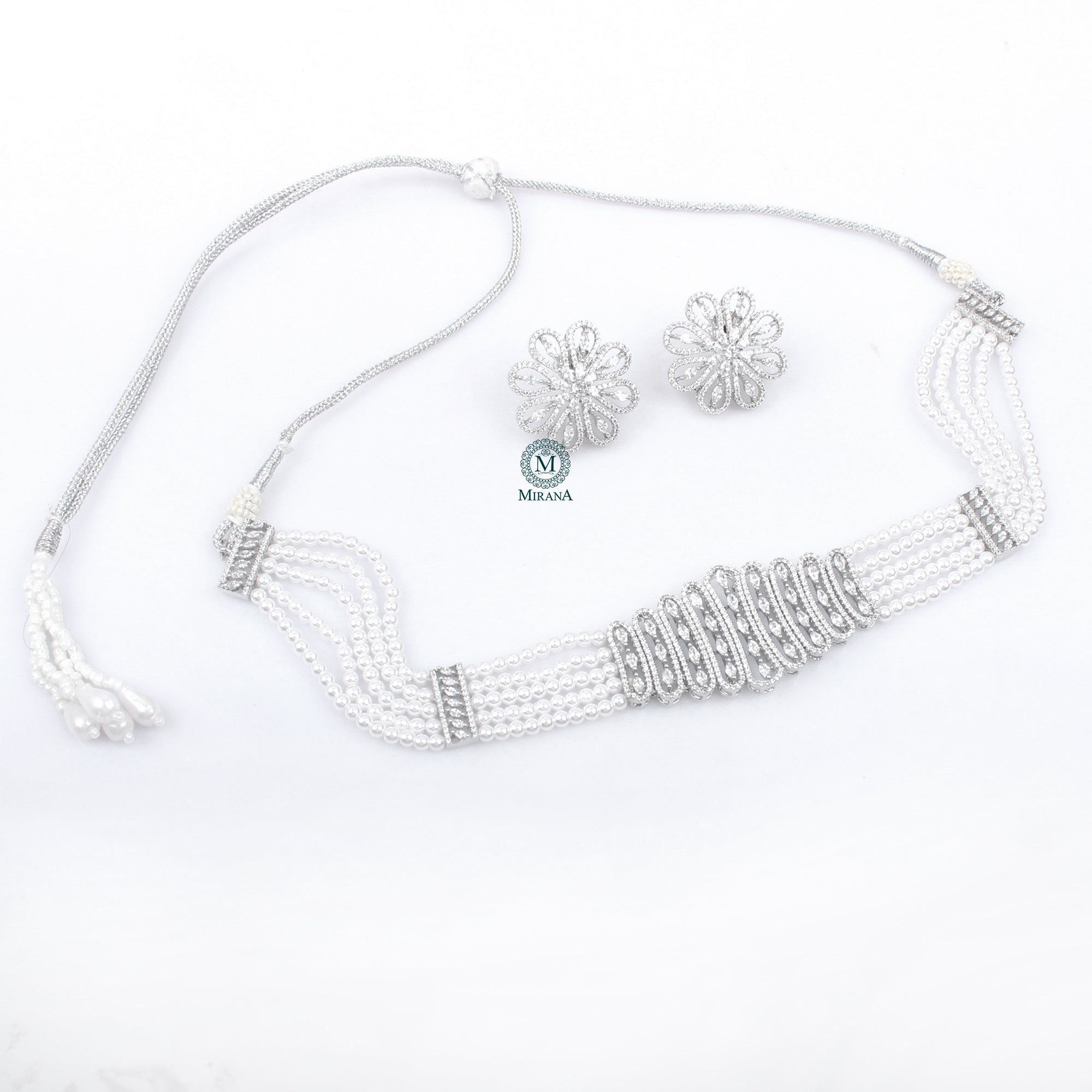 Yasha CZ Pearl Choker Set