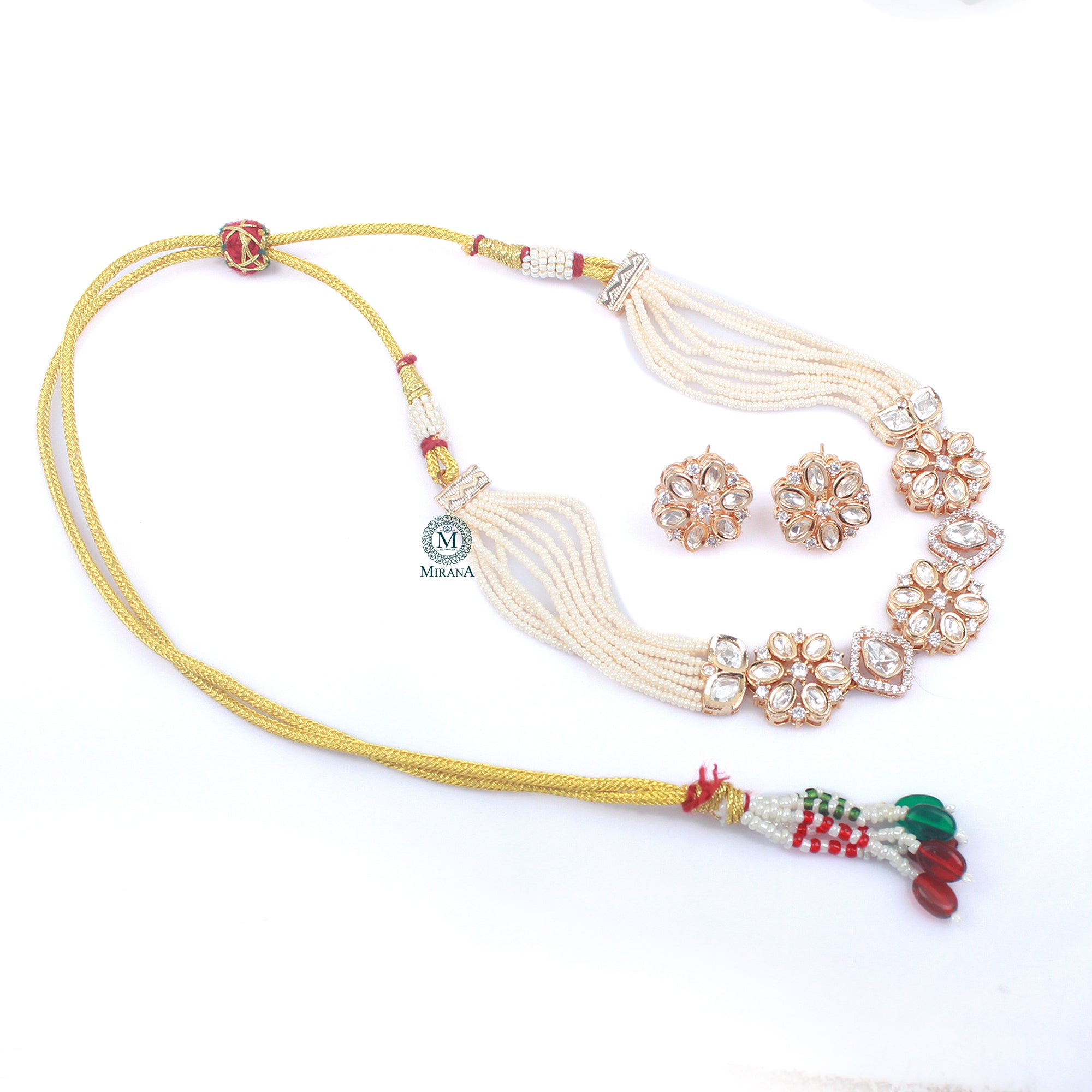 Yami Polki Pearl Choker Set