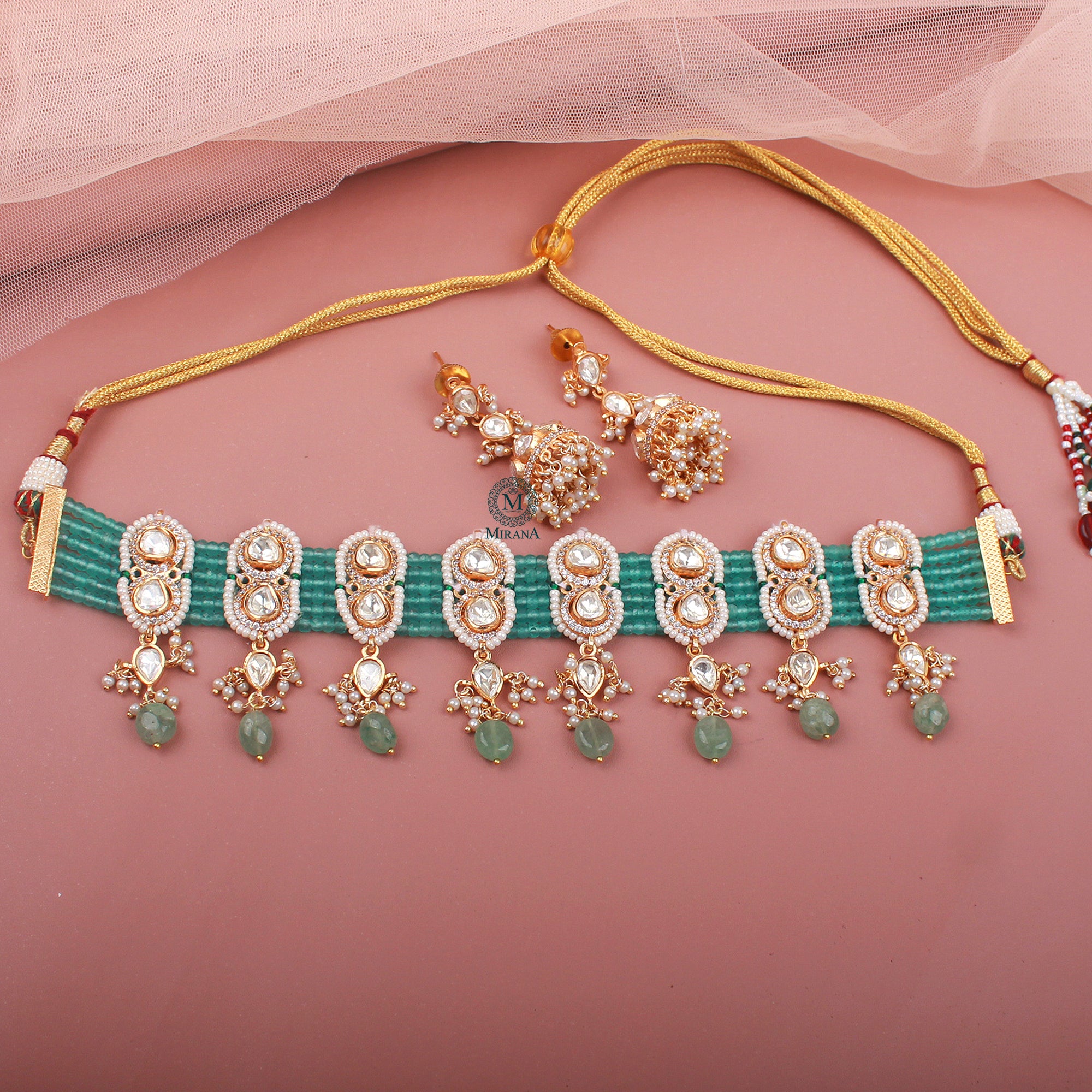 Mishka Moissanite Designer Choker Set