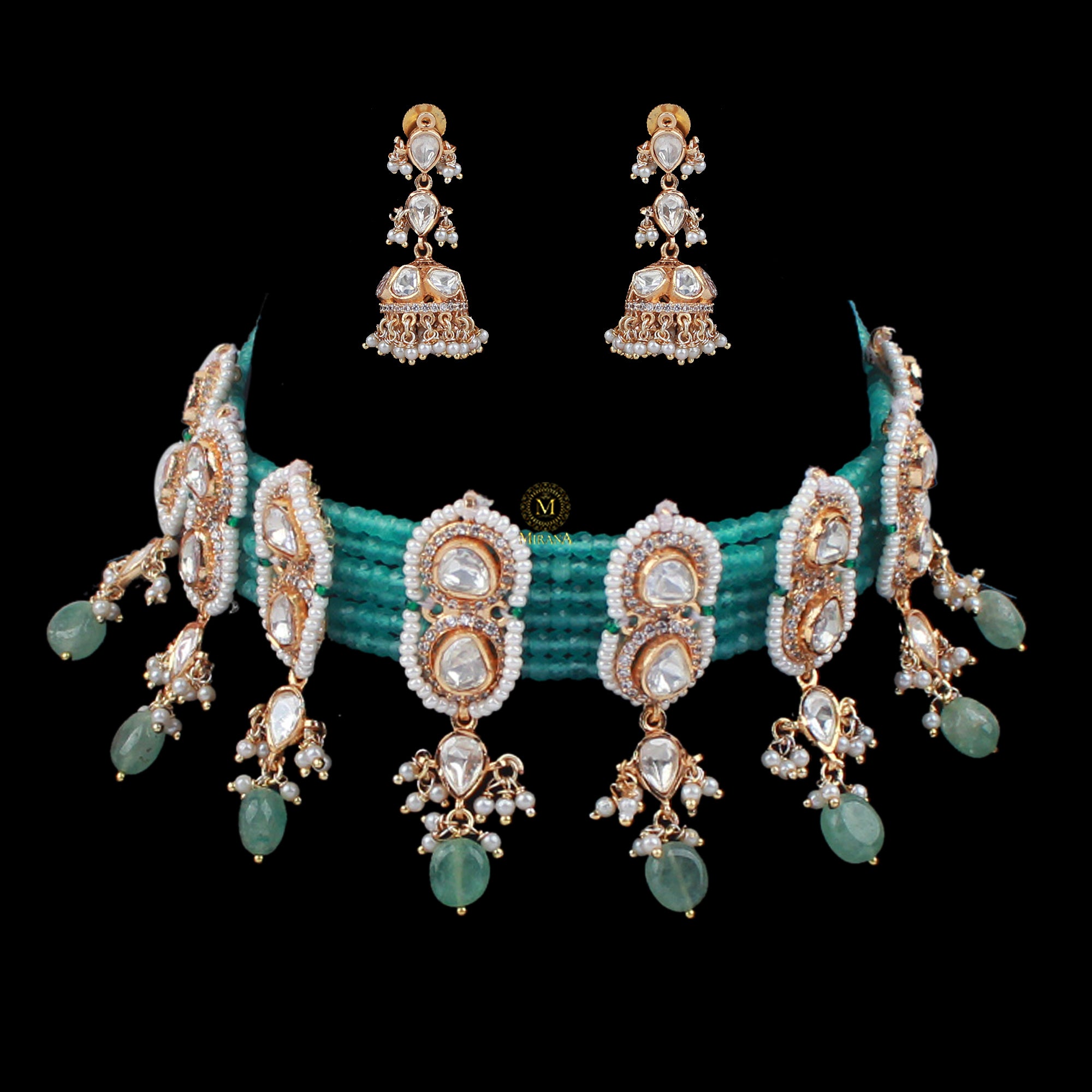 Mishka Moissanite Designer Choker Set