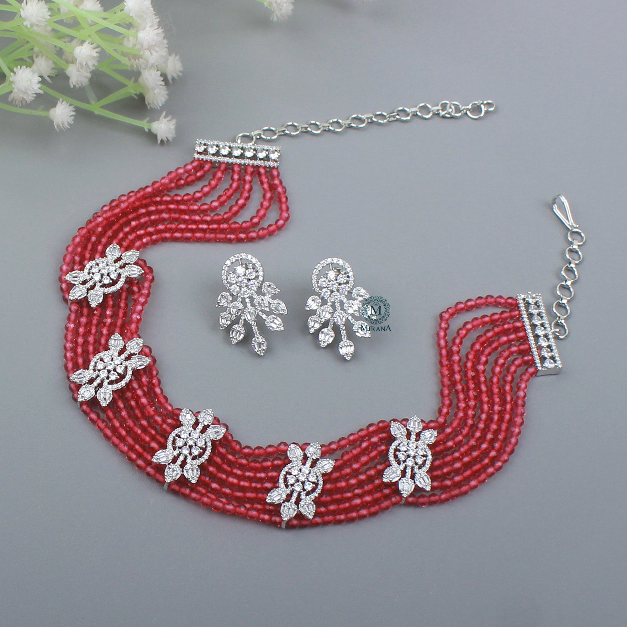 Ayla CZ Designer Choker Set