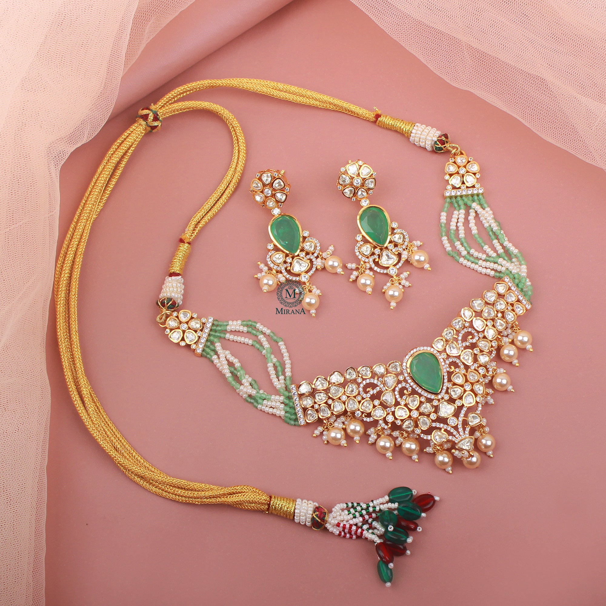 Swati Moissanite Designer Choker Set