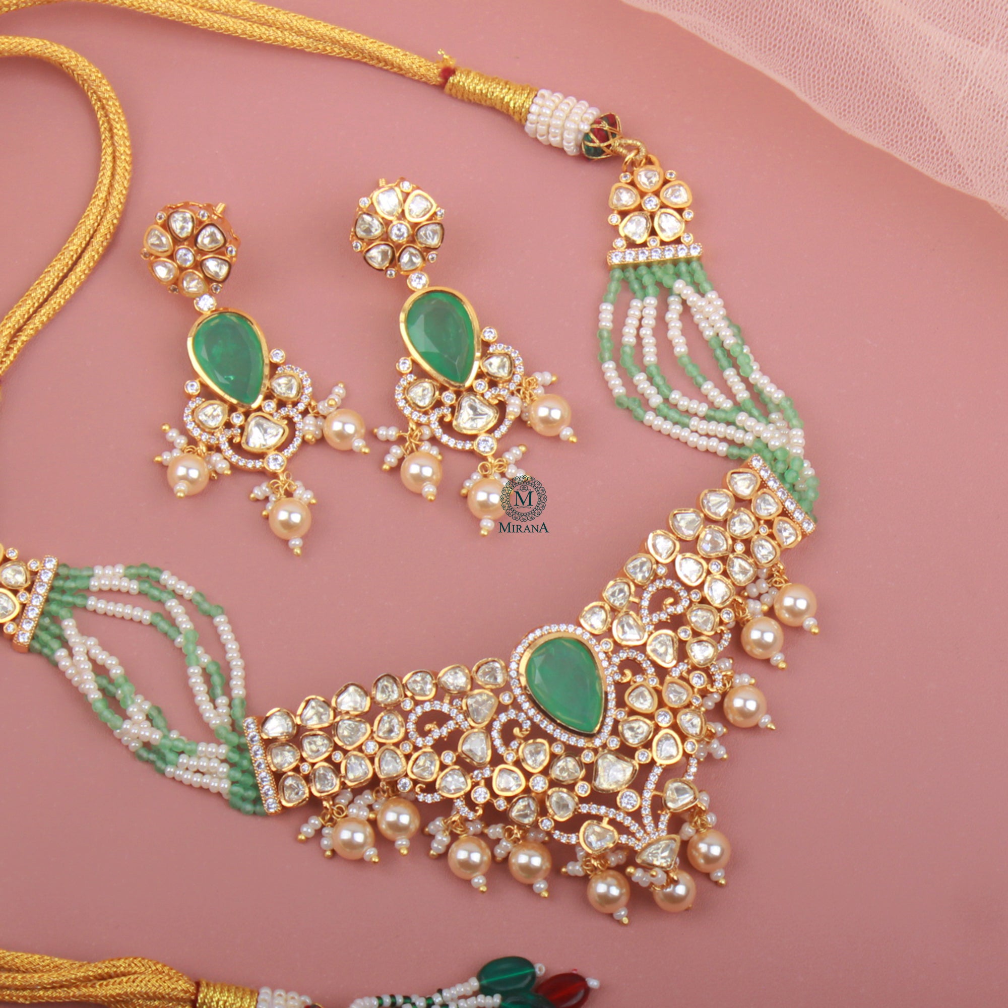 Swati Moissanite Designer Choker Set