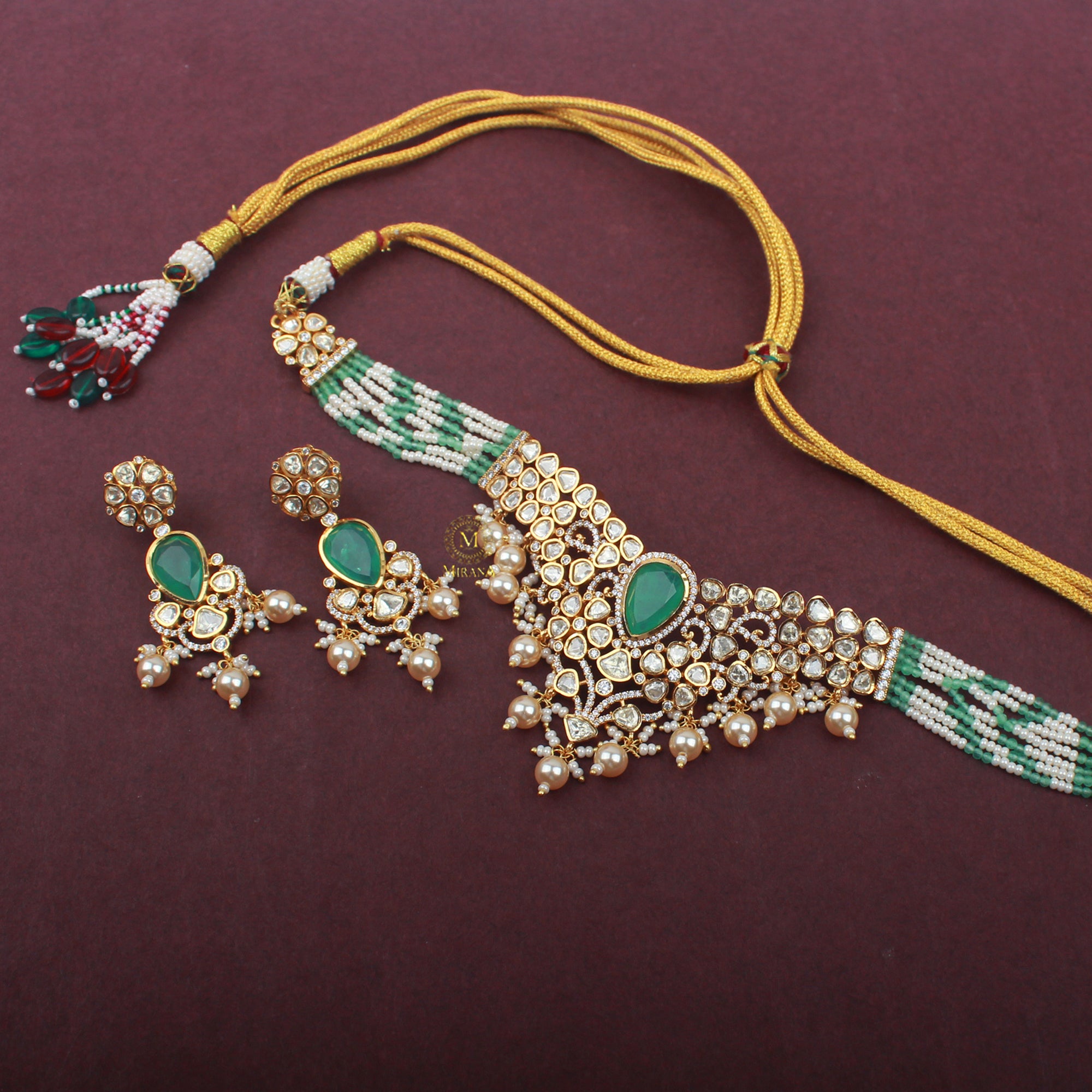 Swati Moissanite Designer Choker Set