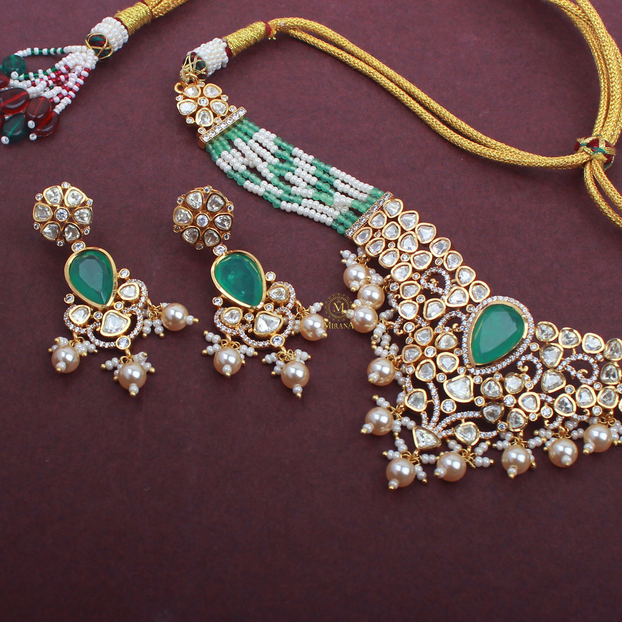 Swati Moissanite Designer Choker Set