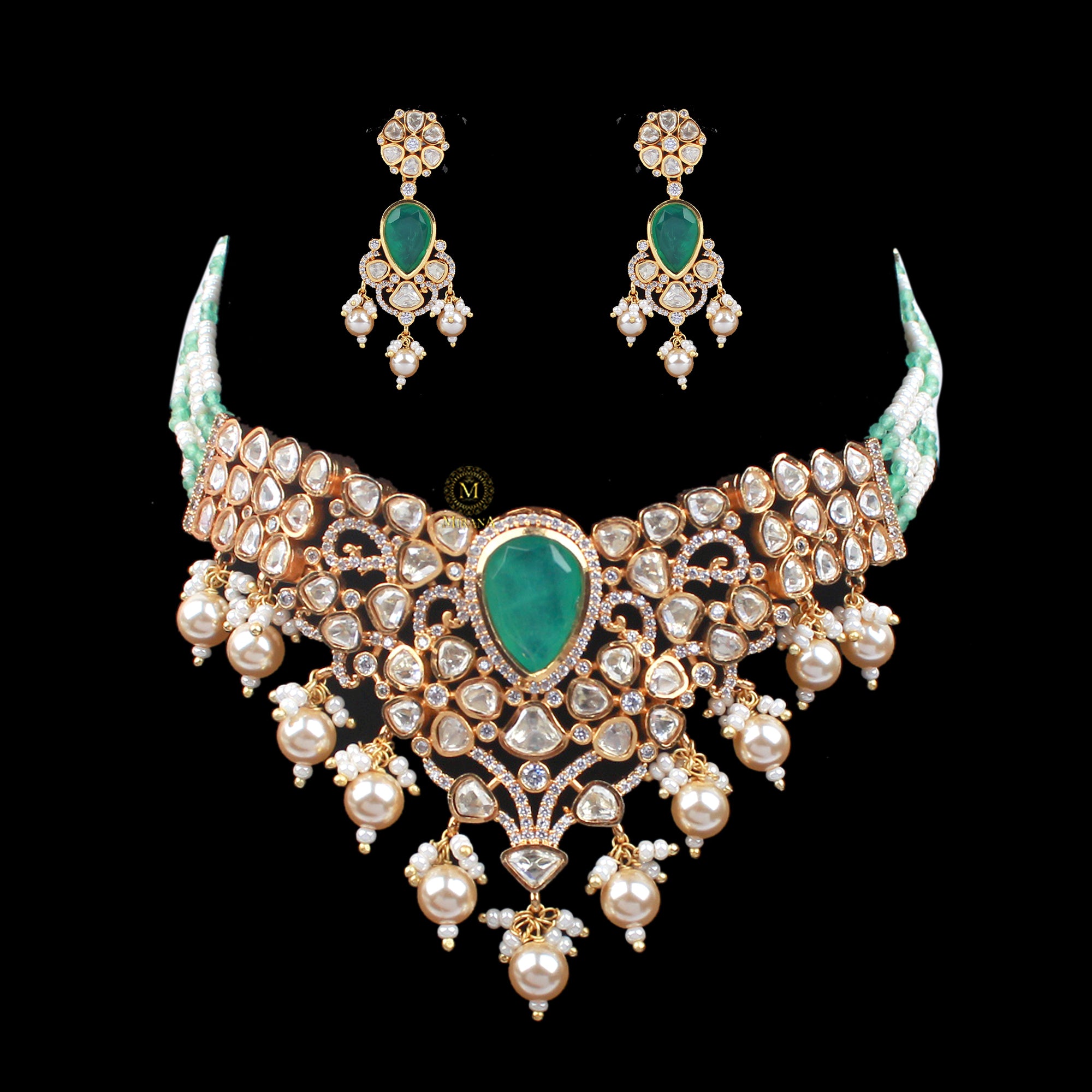Swati Moissanite Designer Choker Set