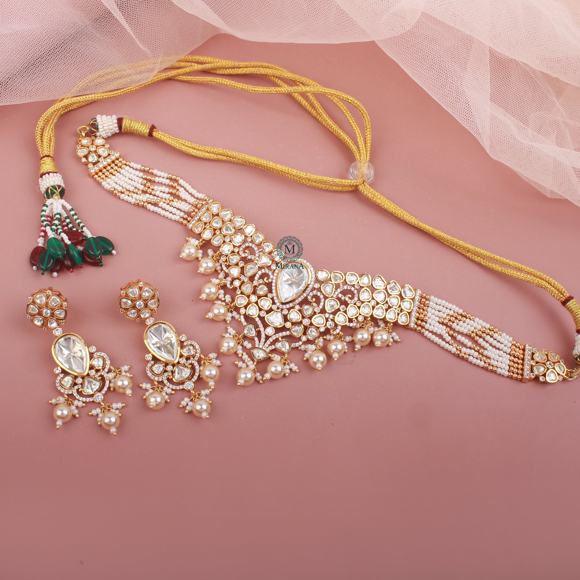 Swati Moissanite Designer Choker Set