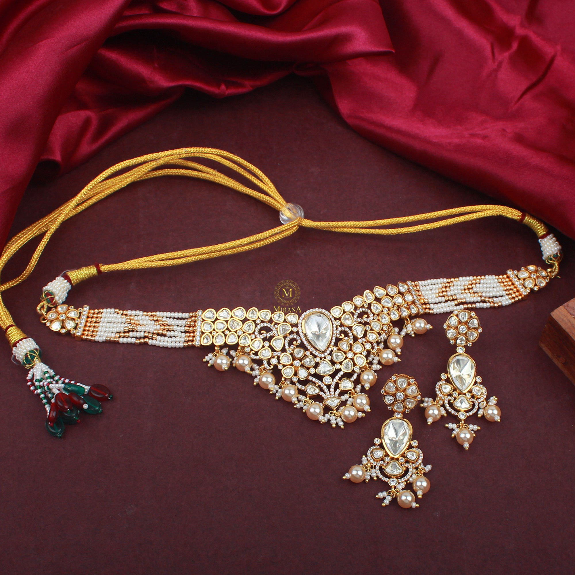 Swati Moissanite Designer Choker Set