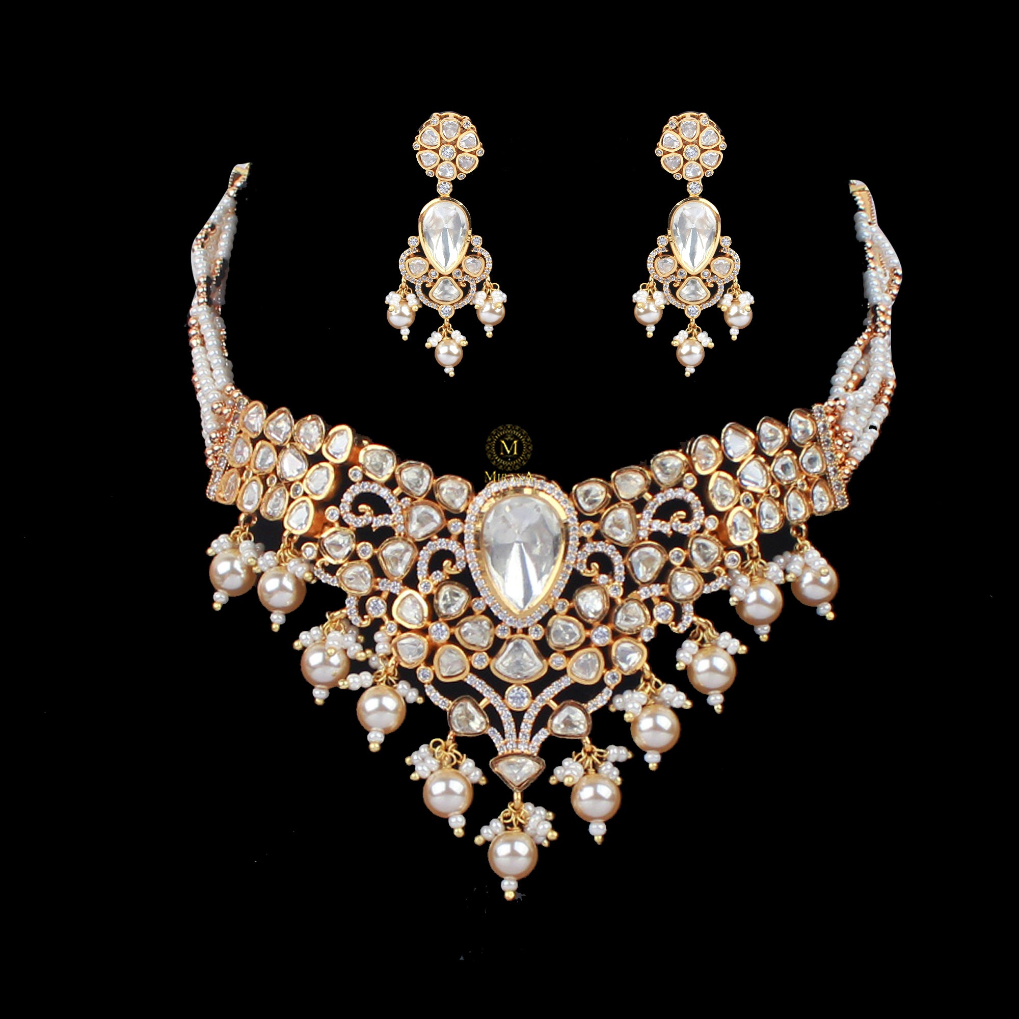 Swati Moissanite Designer Choker Set