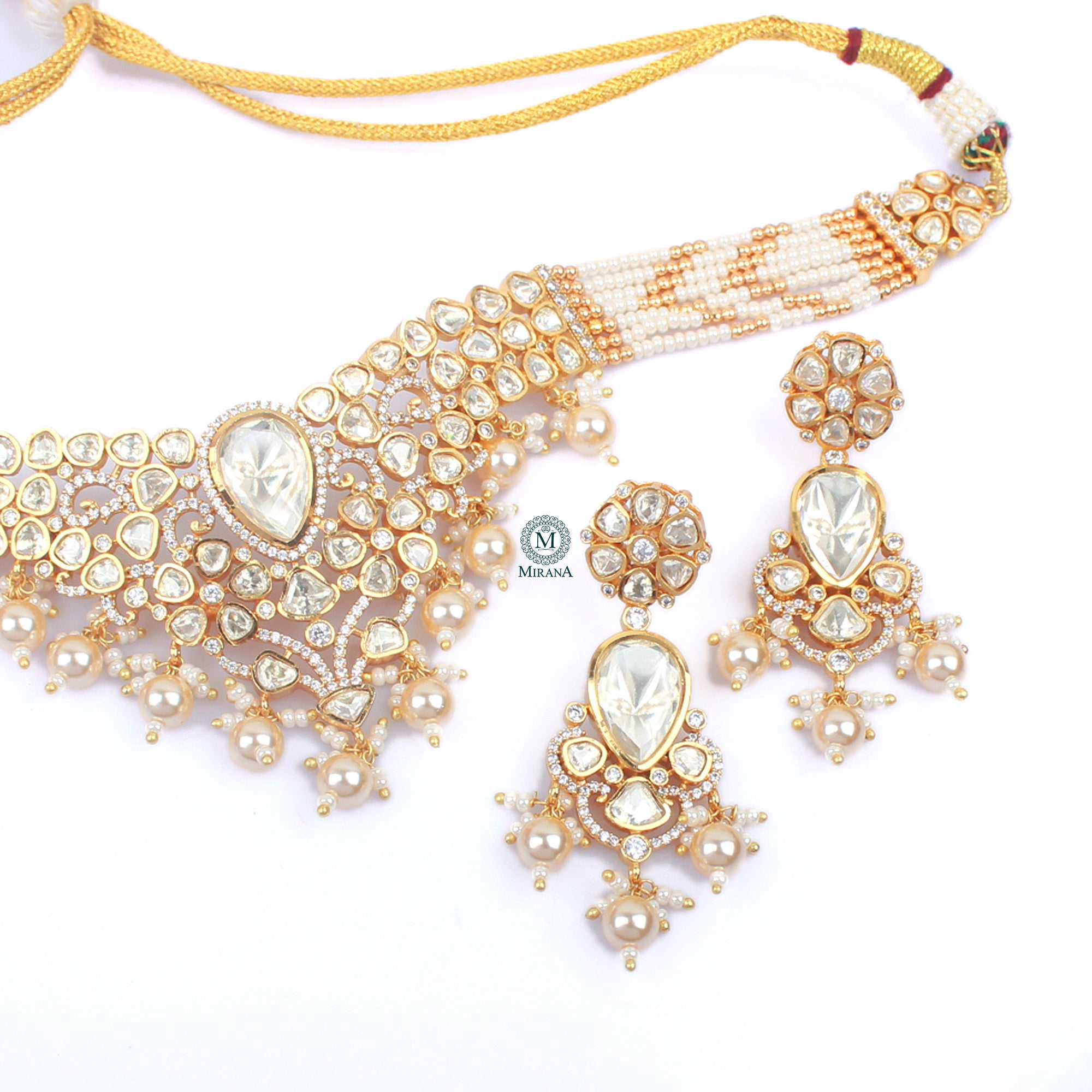 Swati Moissanite Designer Choker Set
