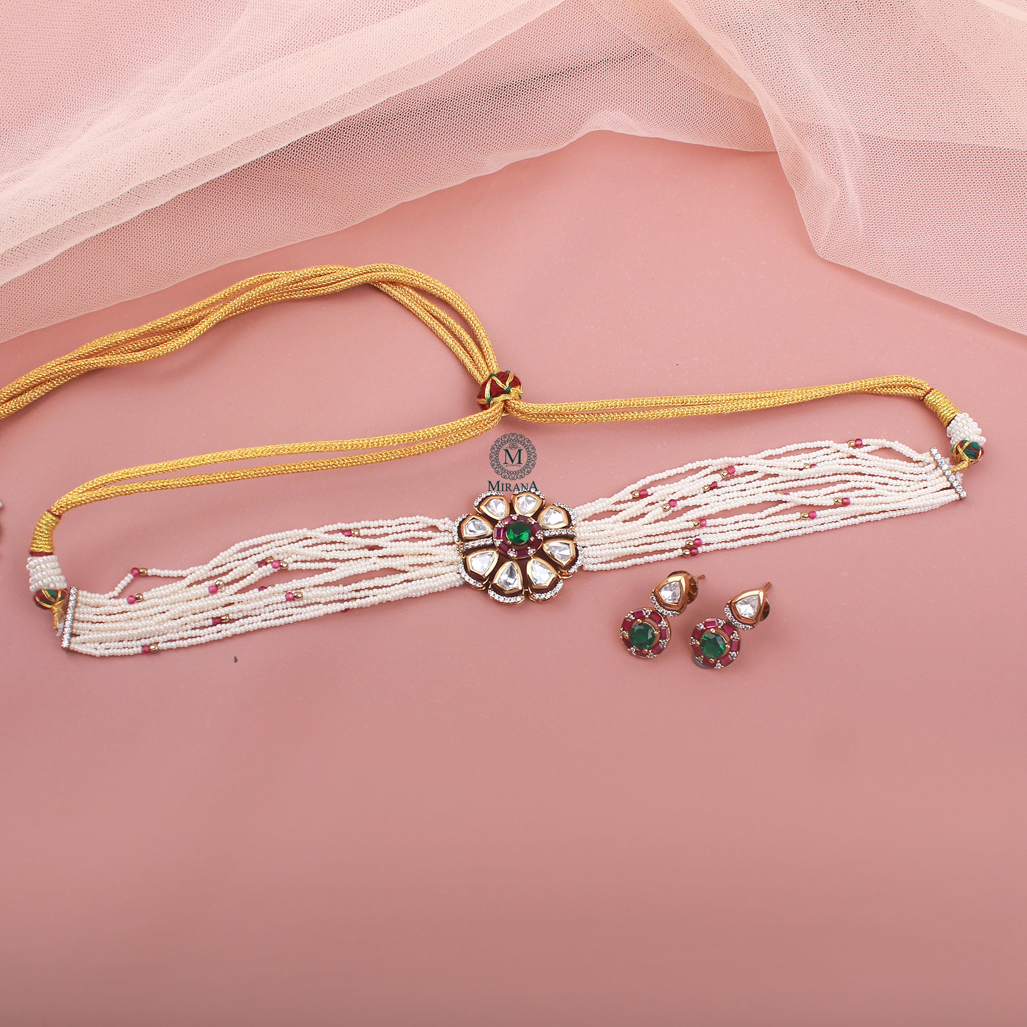 Nishi Polki Designer Choker Set