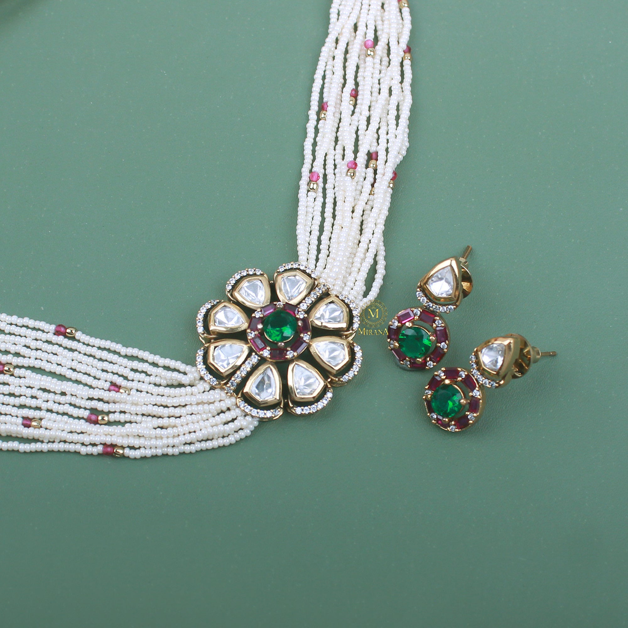 Nishi Polki Designer Choker Set