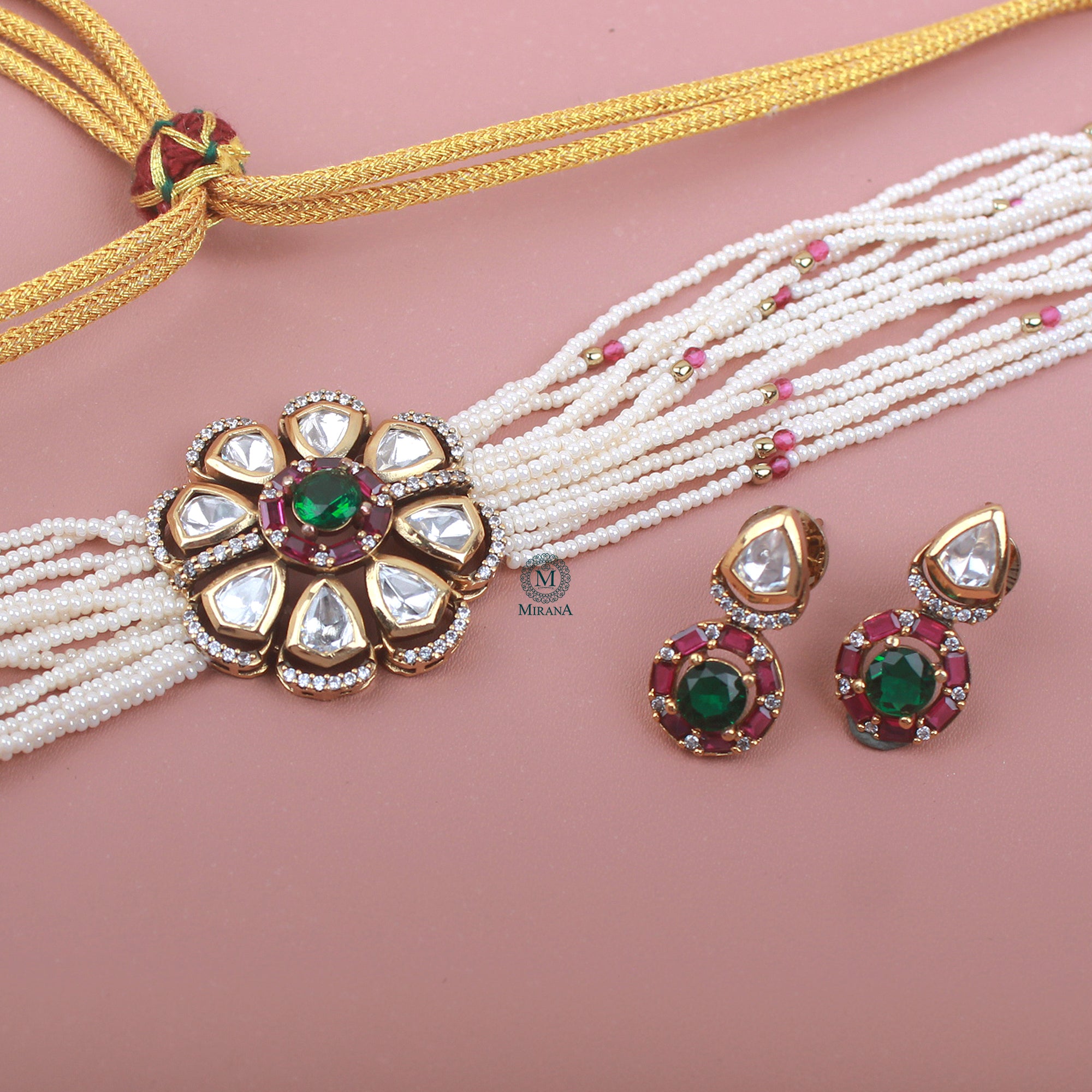 Nishi Polki Designer Choker Set