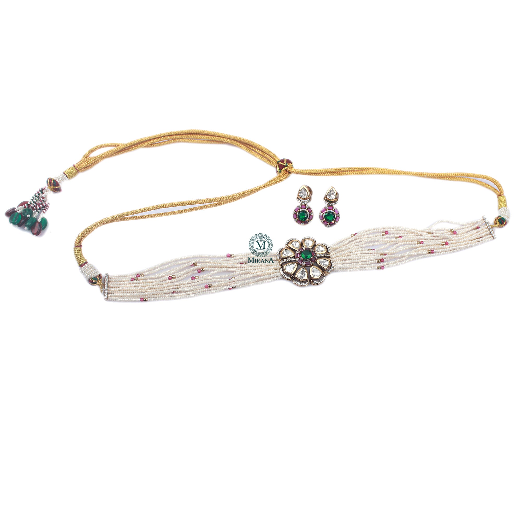 Nishi Polki Designer Choker Set