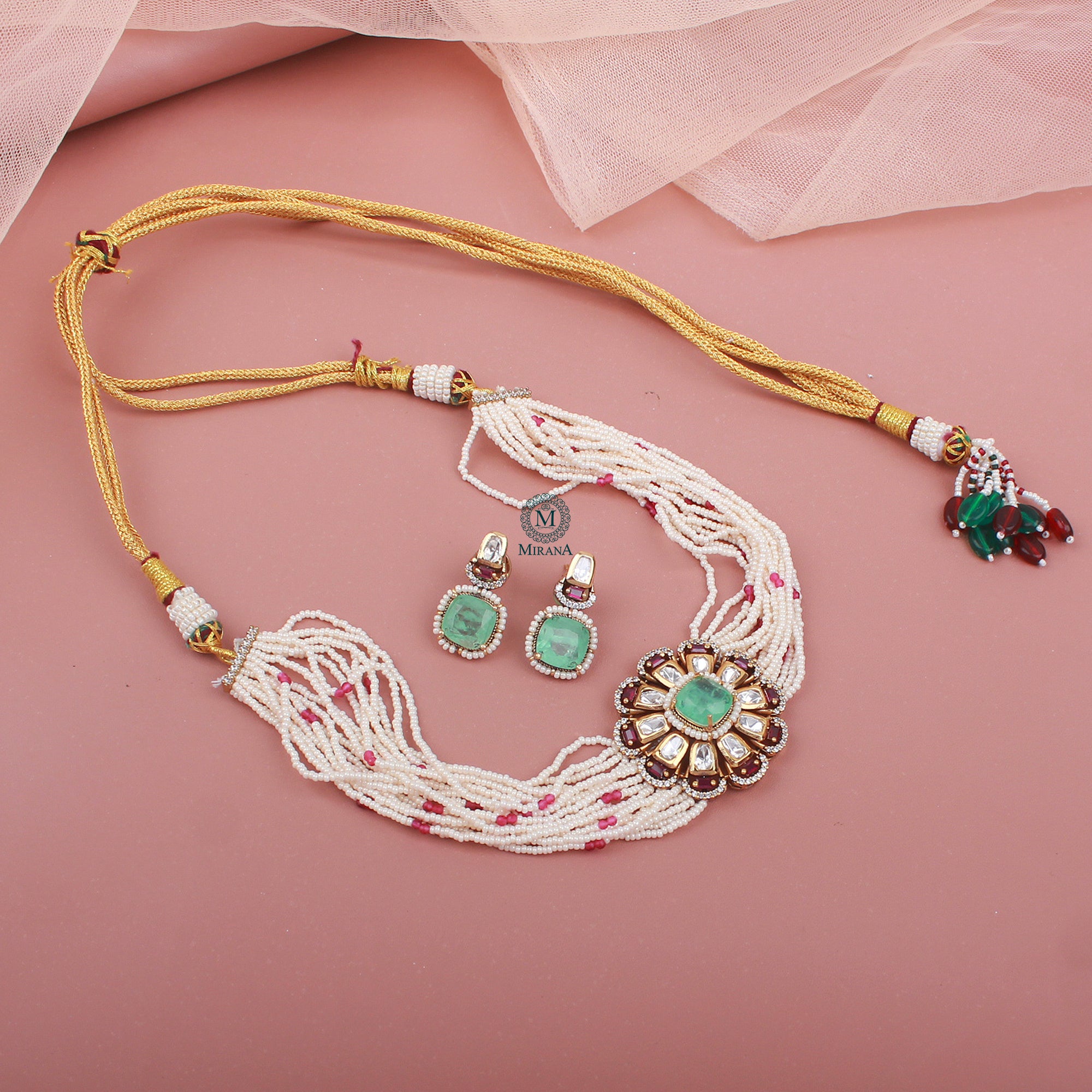 Nishi Polki Designer Choker Set