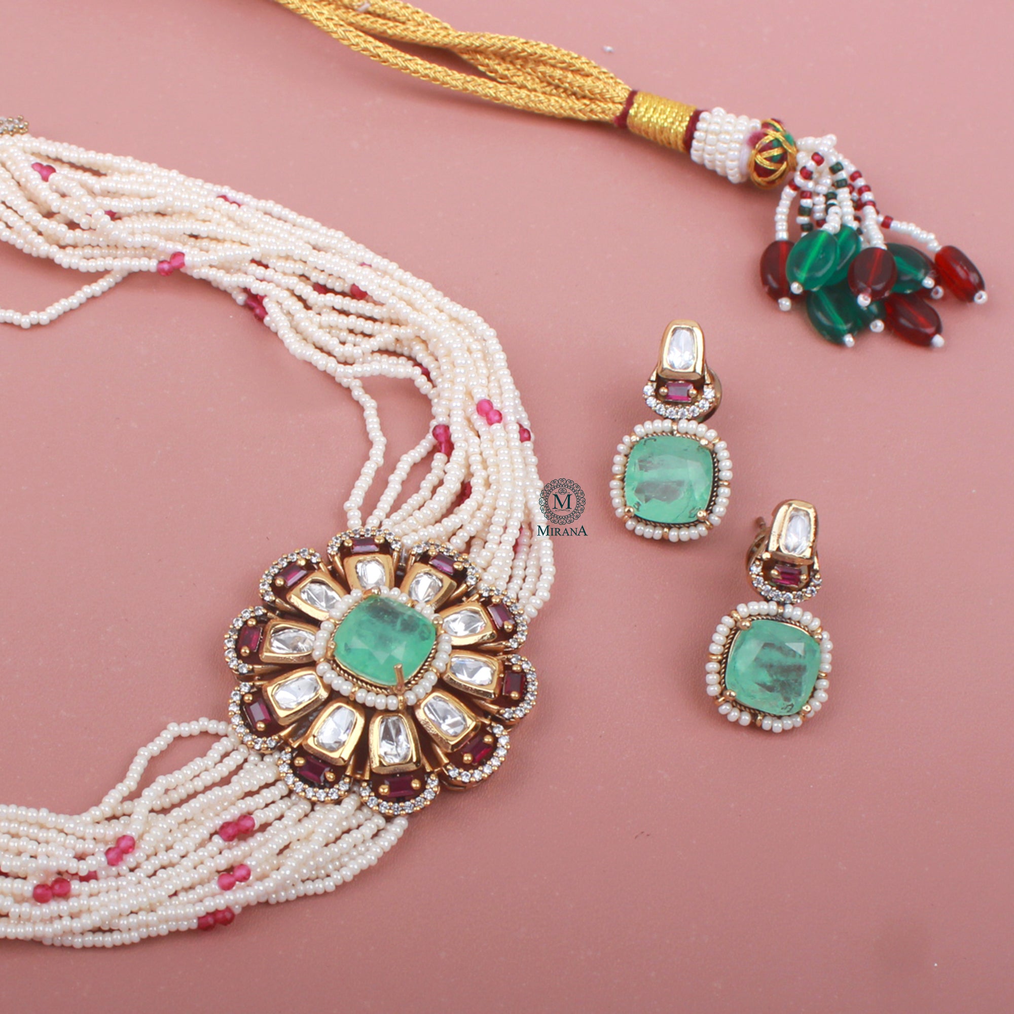 Nishi Polki Designer Choker Set