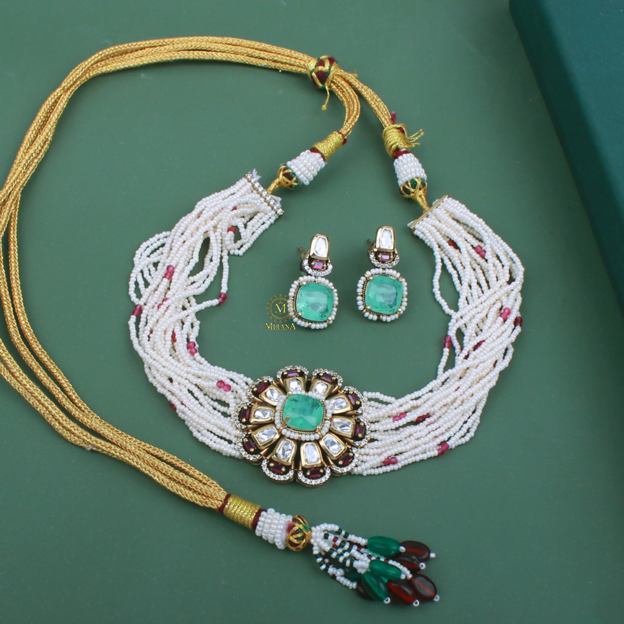 Nishi Polki Designer Choker Set
