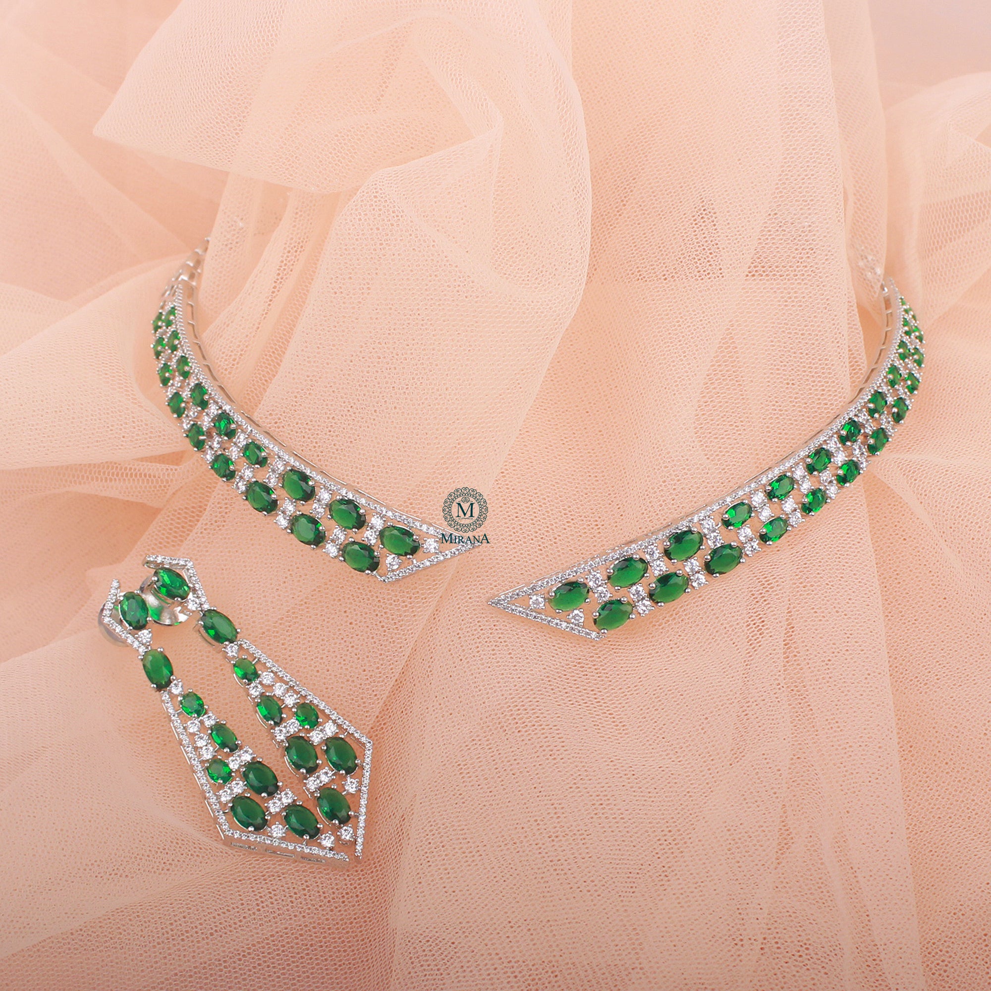 Yessa CZ Designer Choker Set