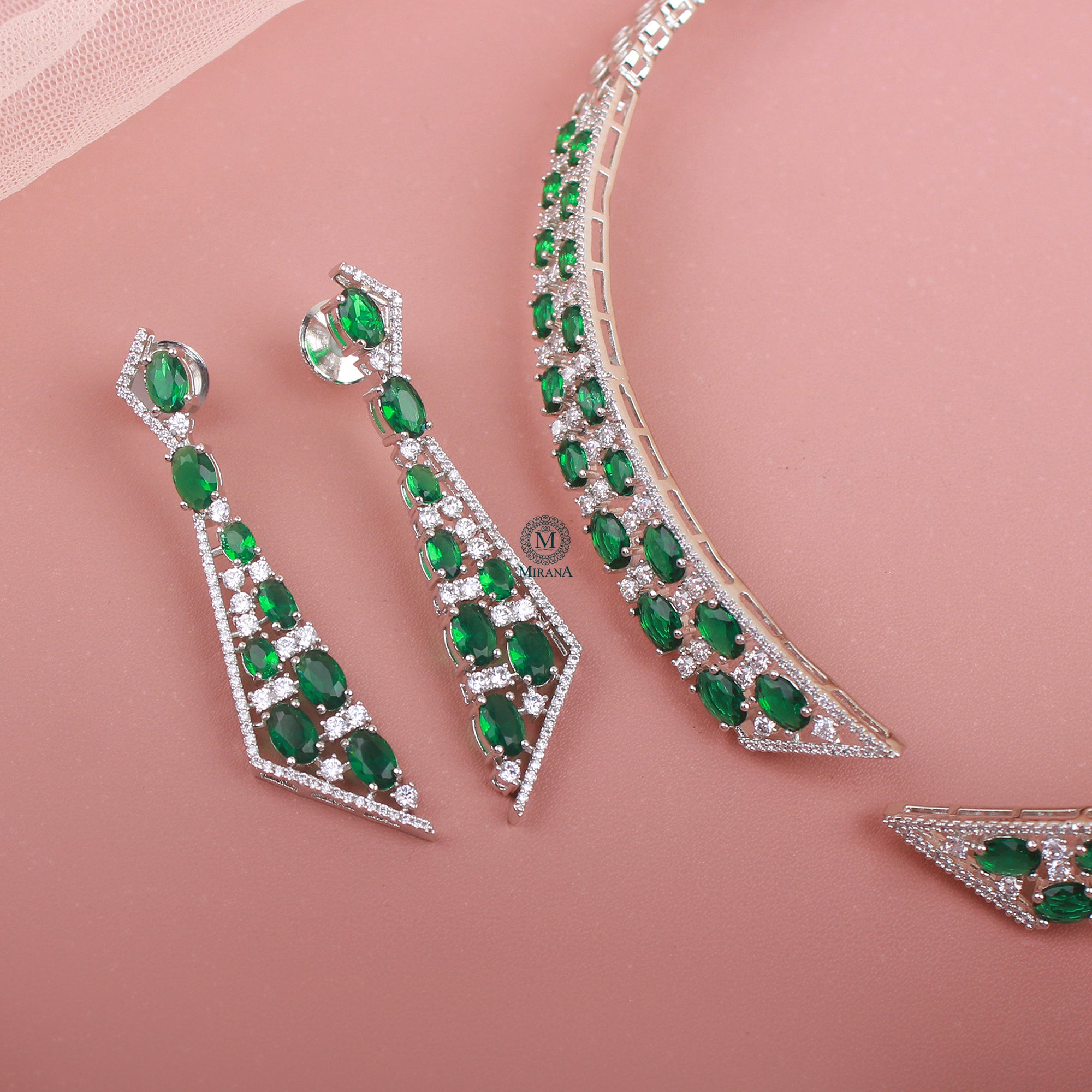Yessa CZ Designer Choker Set