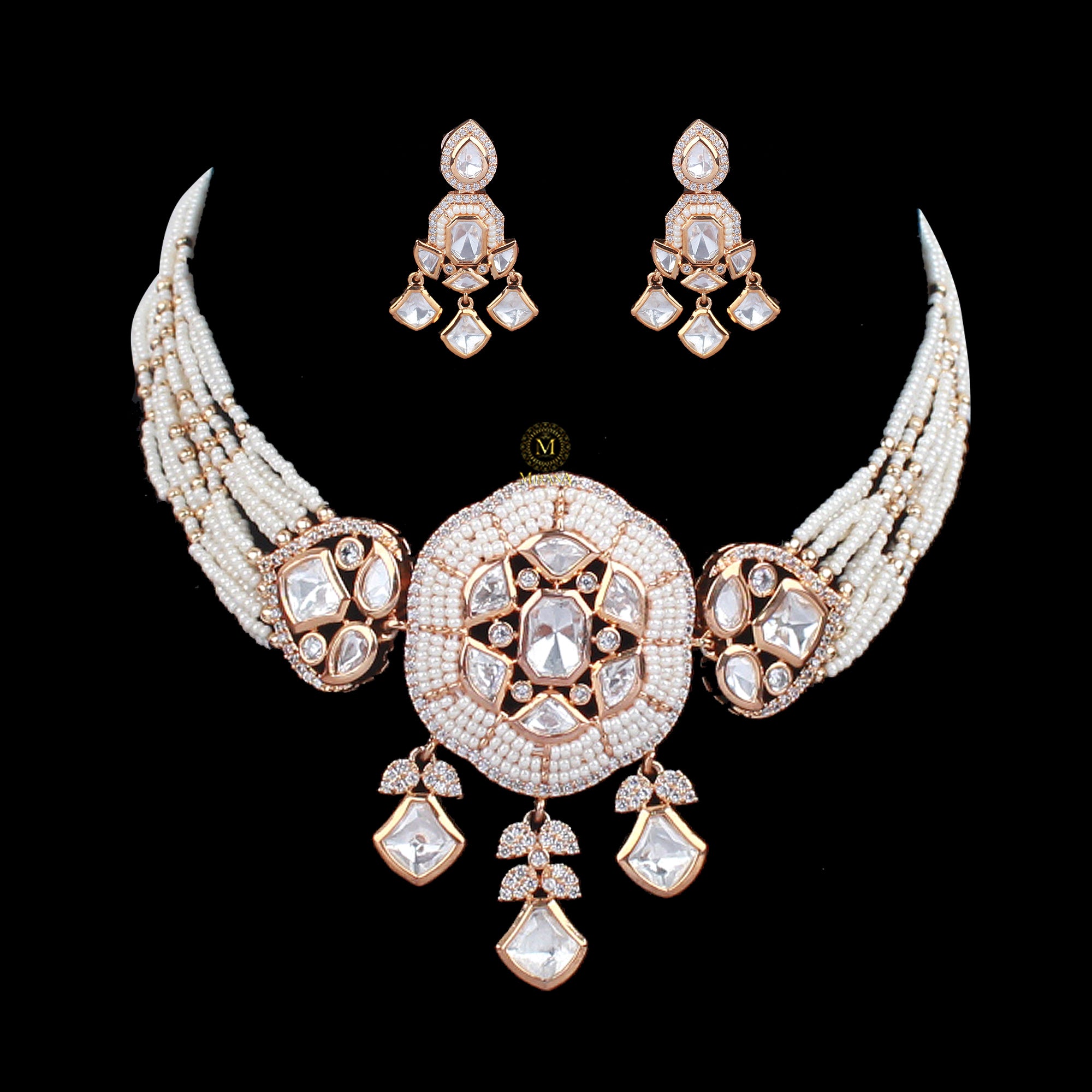 Seerat Pearl Polki Choker Set