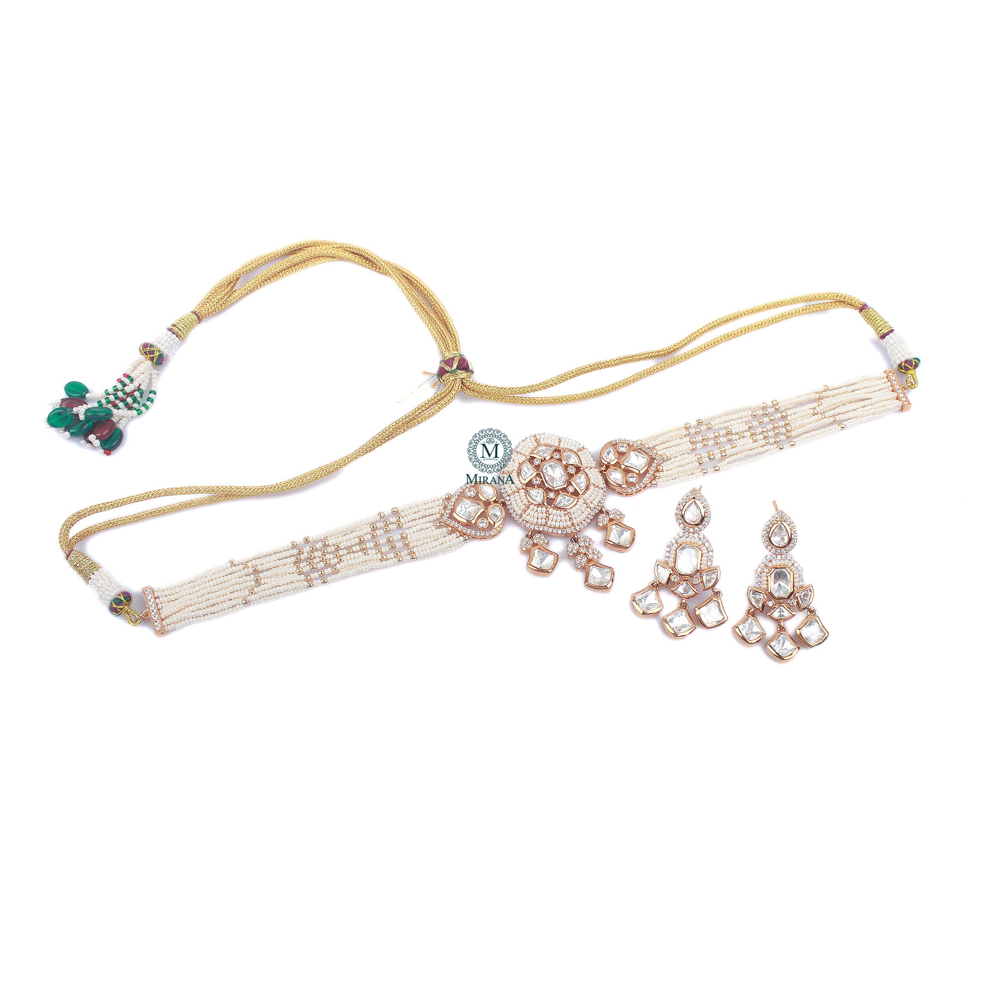 Seerat Pearl Polki Choker Set