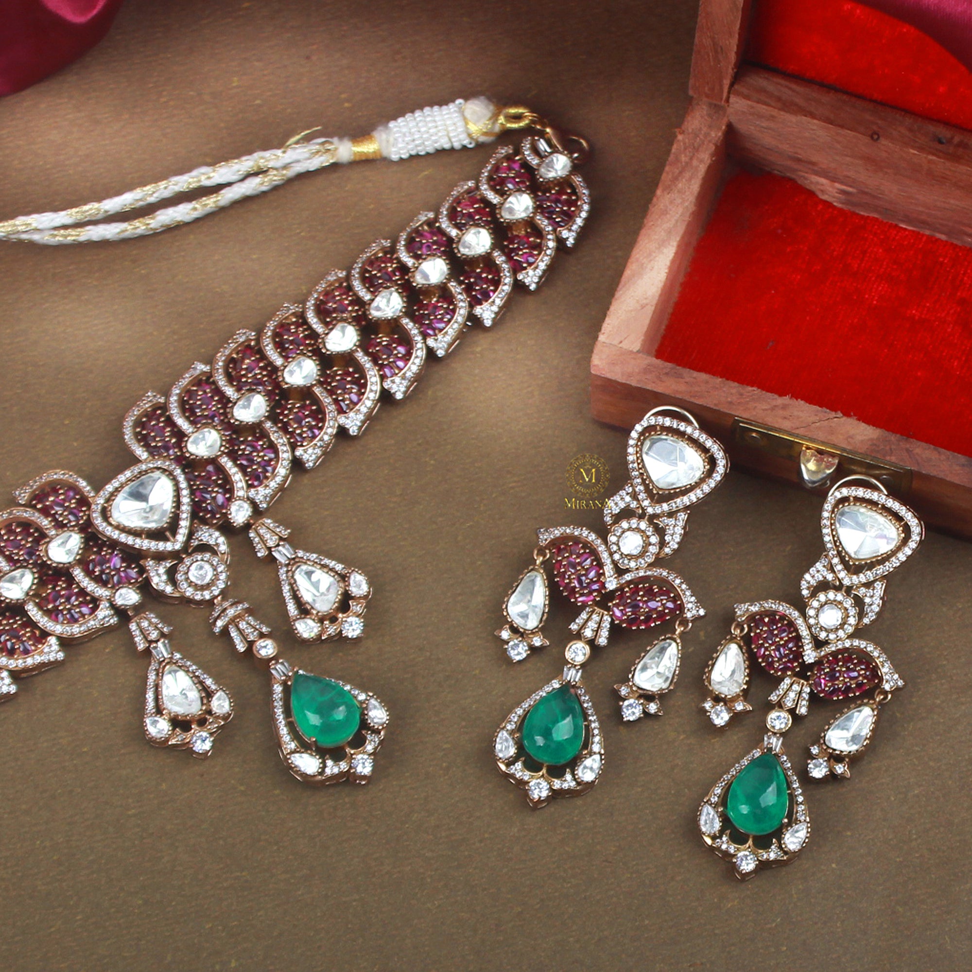 Pranali Polki Designer Choker Set
