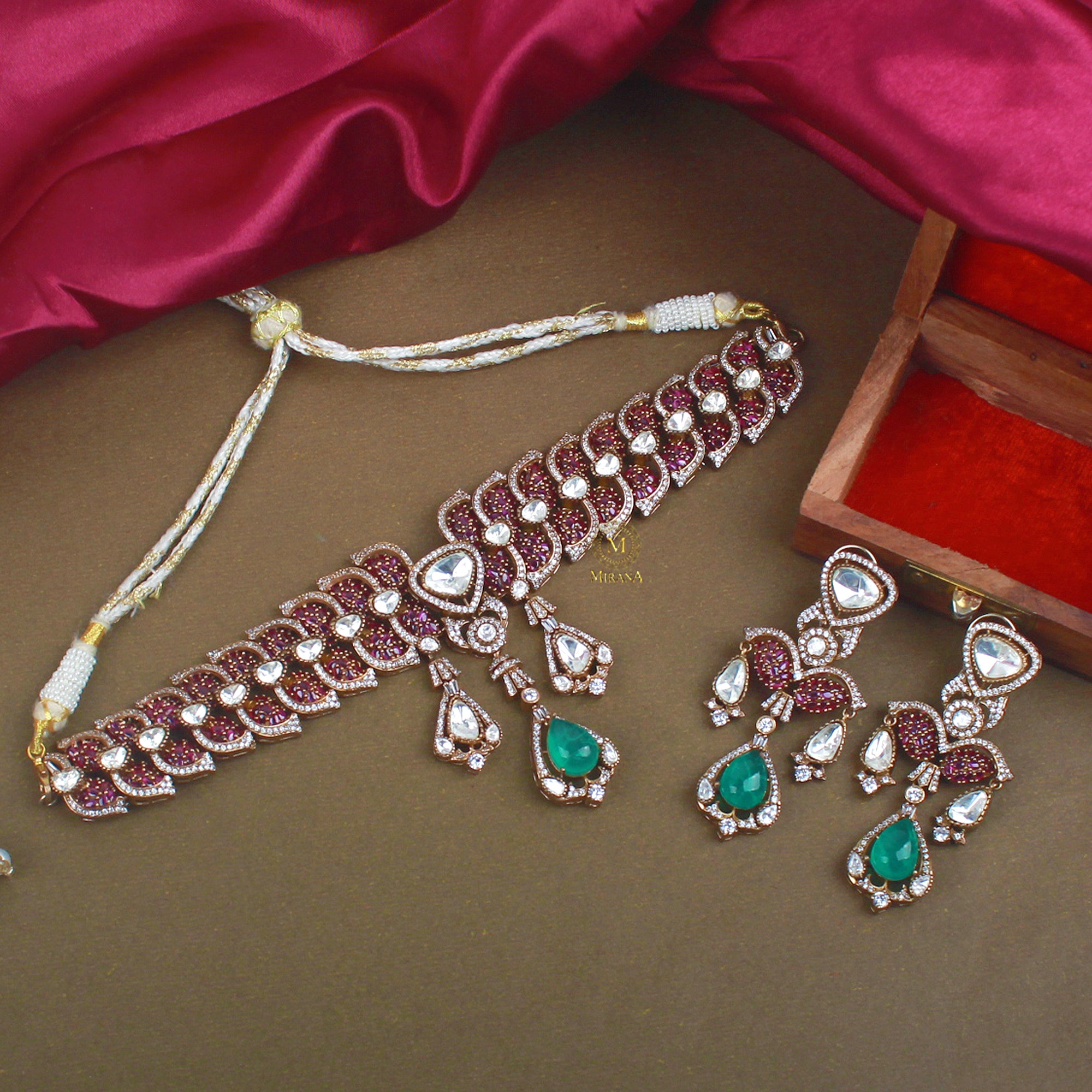 Pranali Polki Designer Choker Set