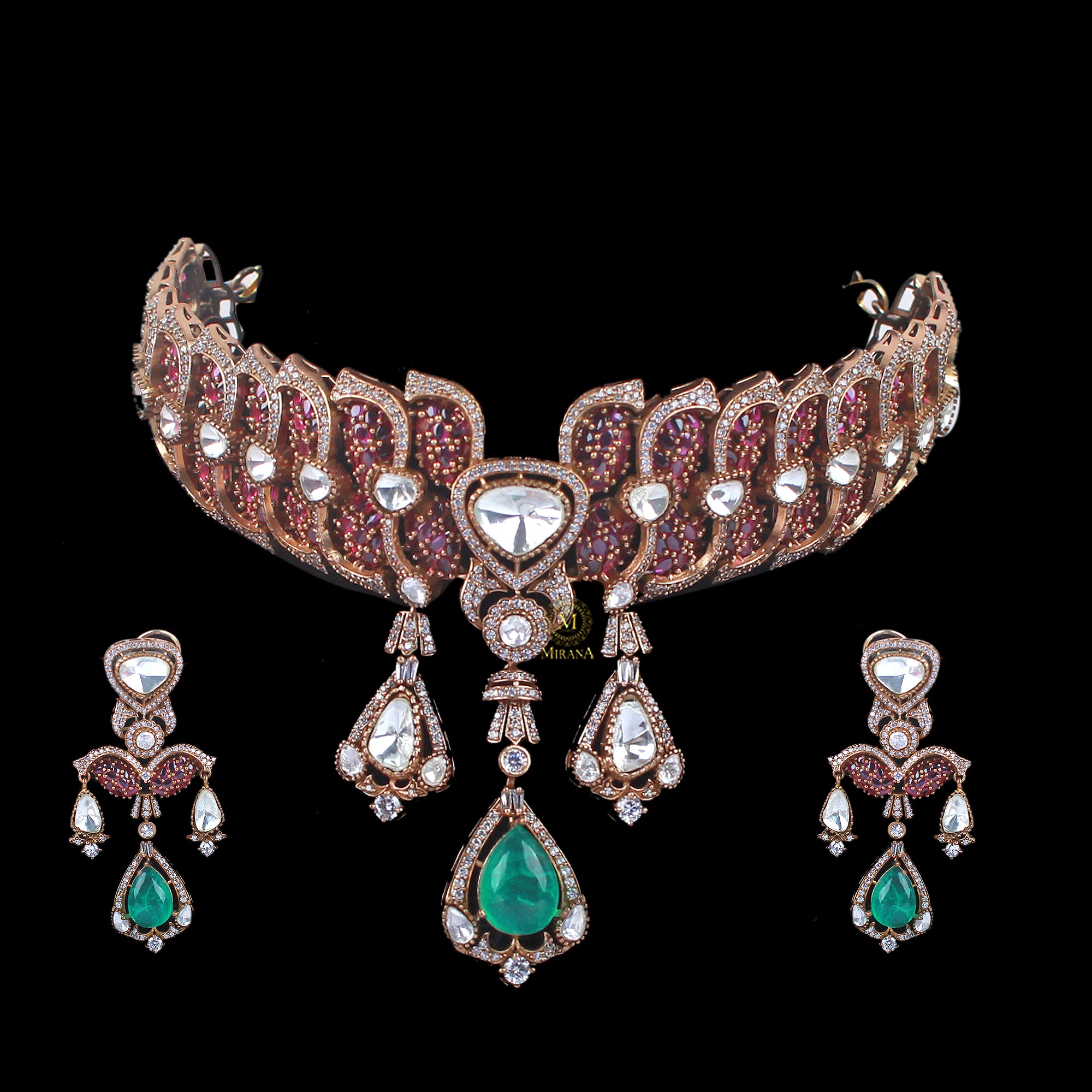 Pranali Polki Designer Choker Set