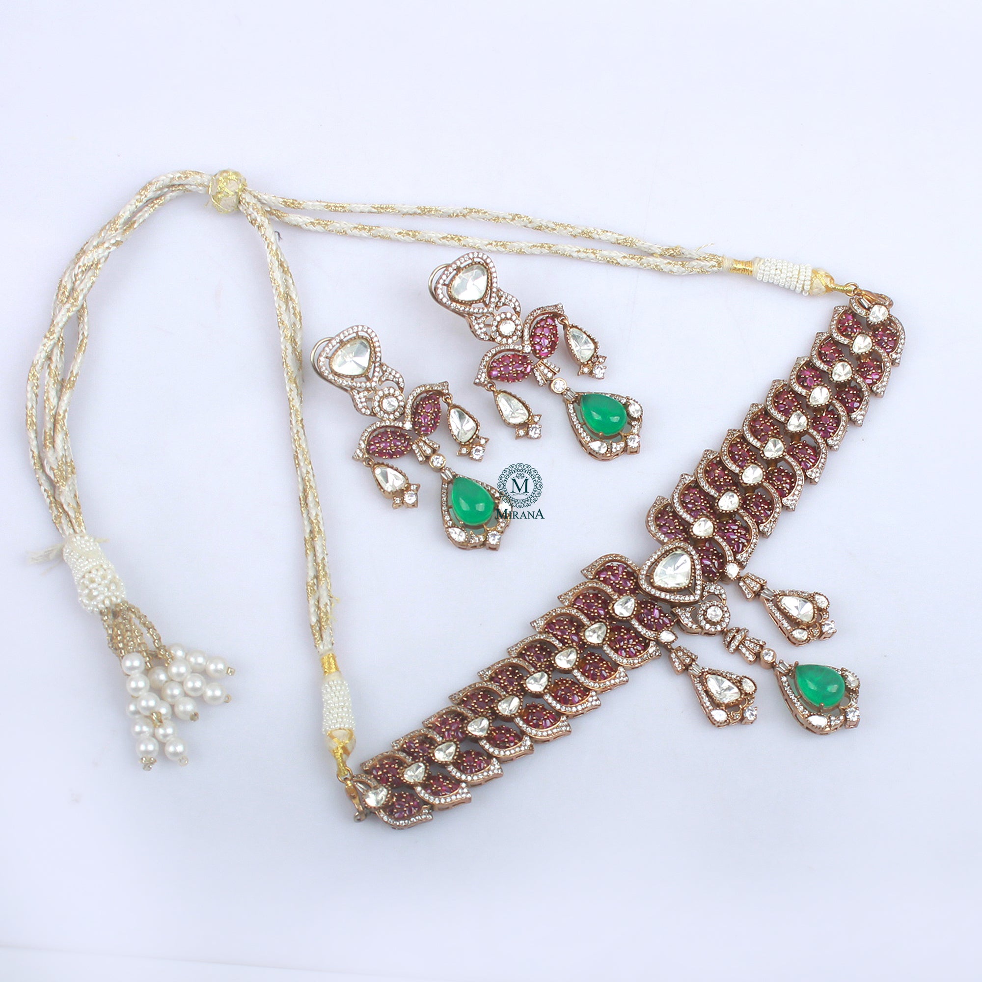 Pranali Polki Designer Choker Set