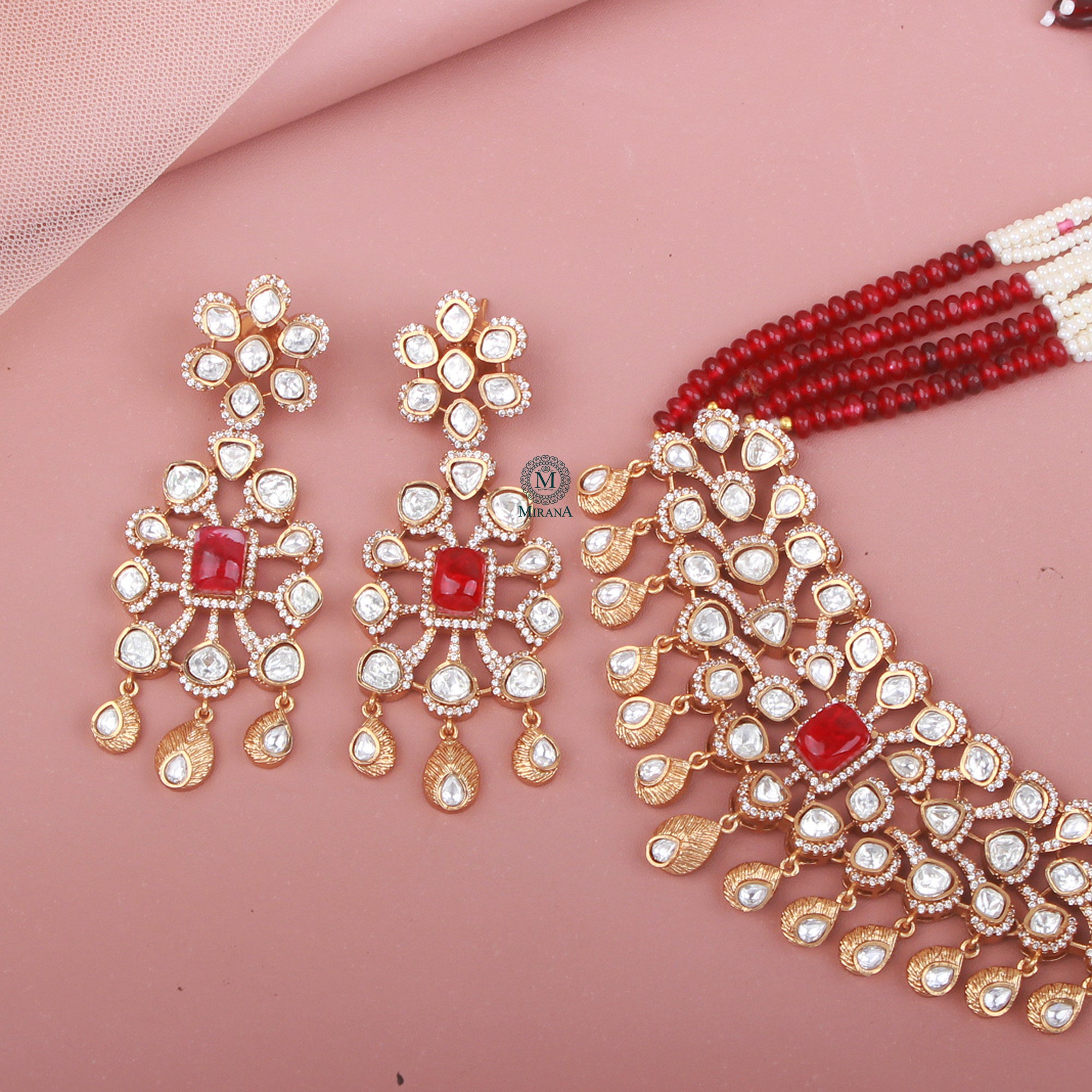 Ahana Polki Designer Choker Set